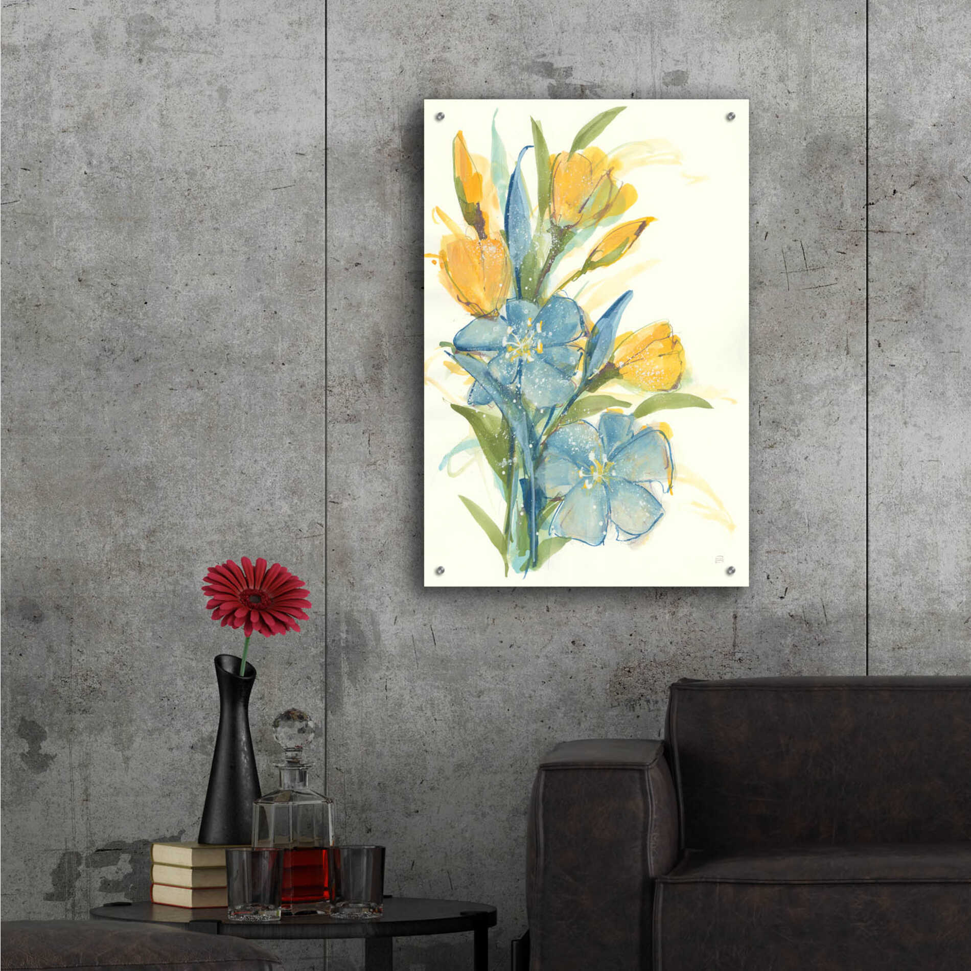 Epic Art 'Sunshine Bouquet II' by Chris Paschke, Acrylic Glass Wall Art,24x36