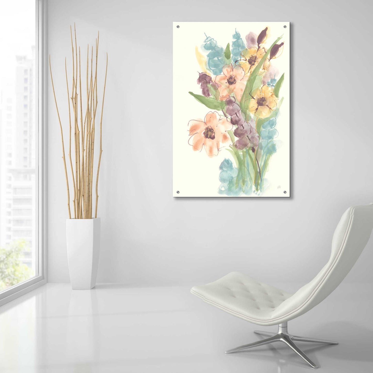 Epic Art 'Earthy Bouquet I' by Chris Paschke, Acrylic Glass Wall Art,24x36