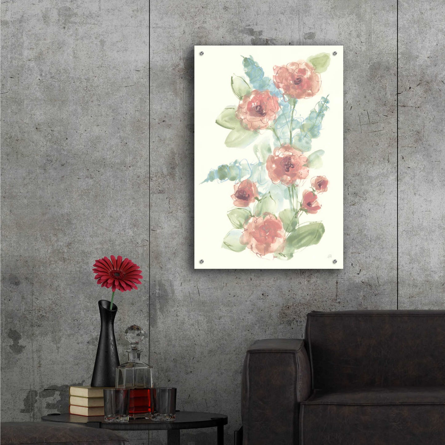 Epic Art 'Camellia Bouquet I' by Chris Paschke, Acrylic Glass Wall Art,24x36