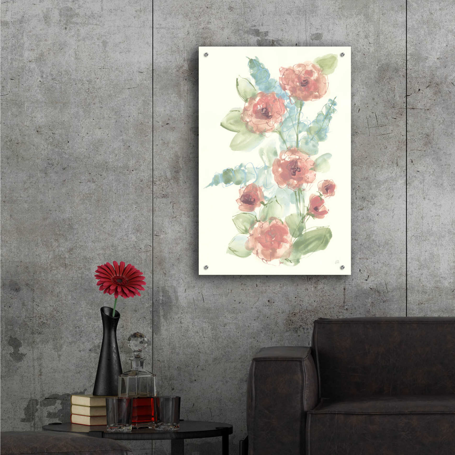 Epic Art 'Camellia Bouquet I' by Chris Paschke, Acrylic Glass Wall Art,24x36