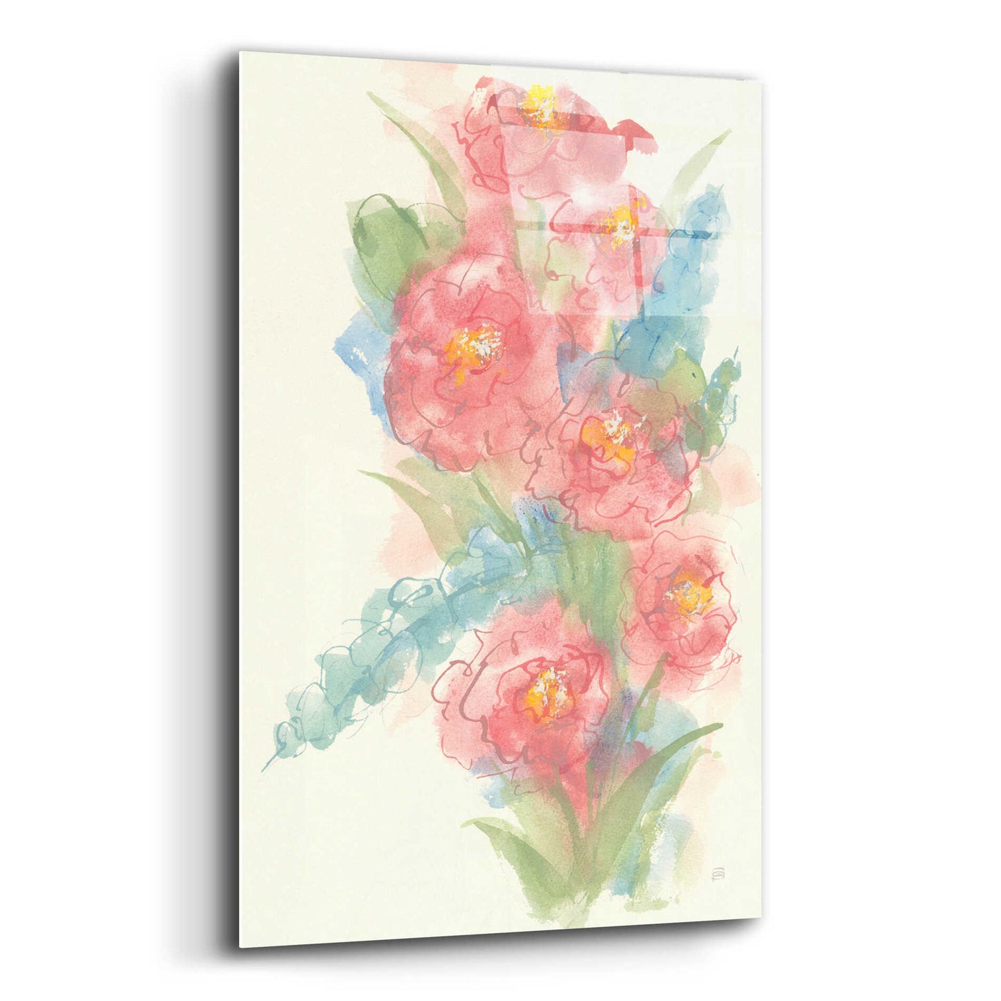 Epic Art 'Peony Bouquet I' by Chris Paschke, Acrylic Glass Wall Art,12x16