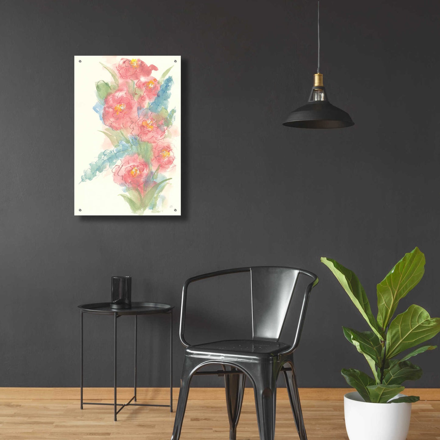 Epic Art 'Peony Bouquet I' by Chris Paschke, Acrylic Glass Wall Art,24x36