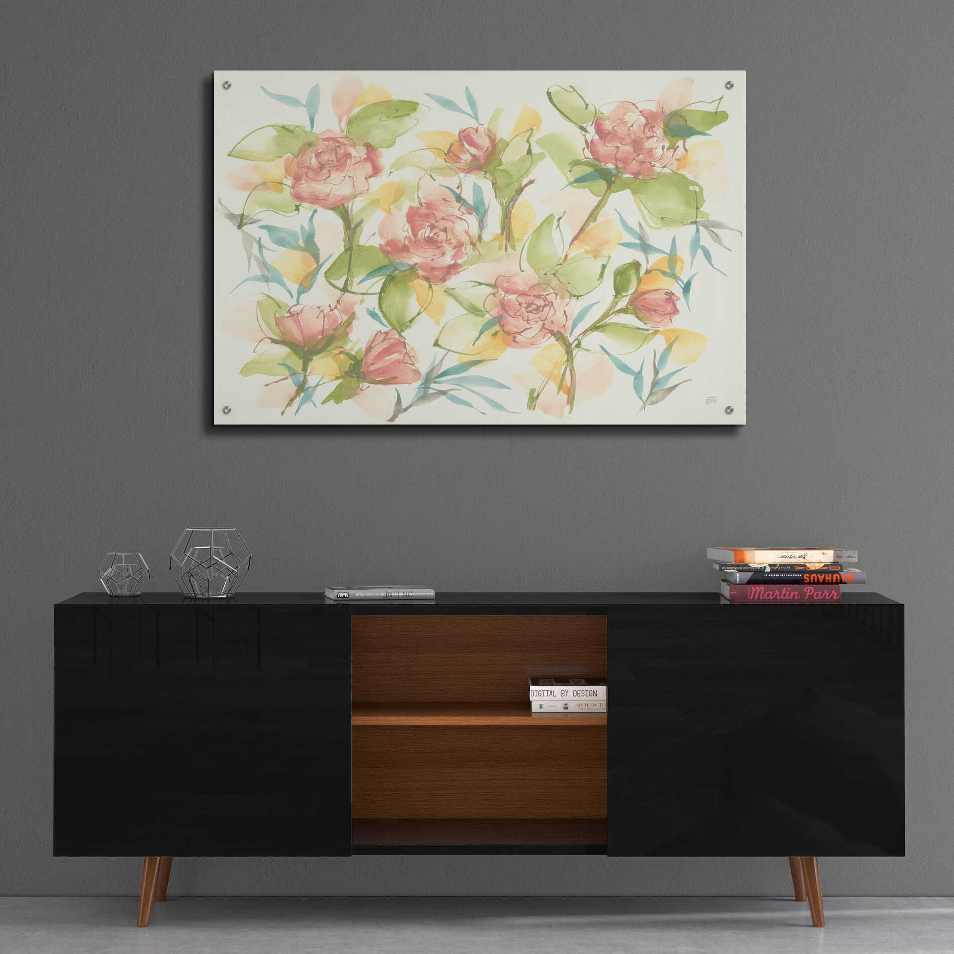 Epic Art 'Blush Camellias' by Chris Paschke, Acrylic Glass Wall Art,36x24