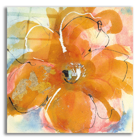 Epic Art 'Amber Wash Flower II' by Chris Paschke, Acrylic Glass Wall Art