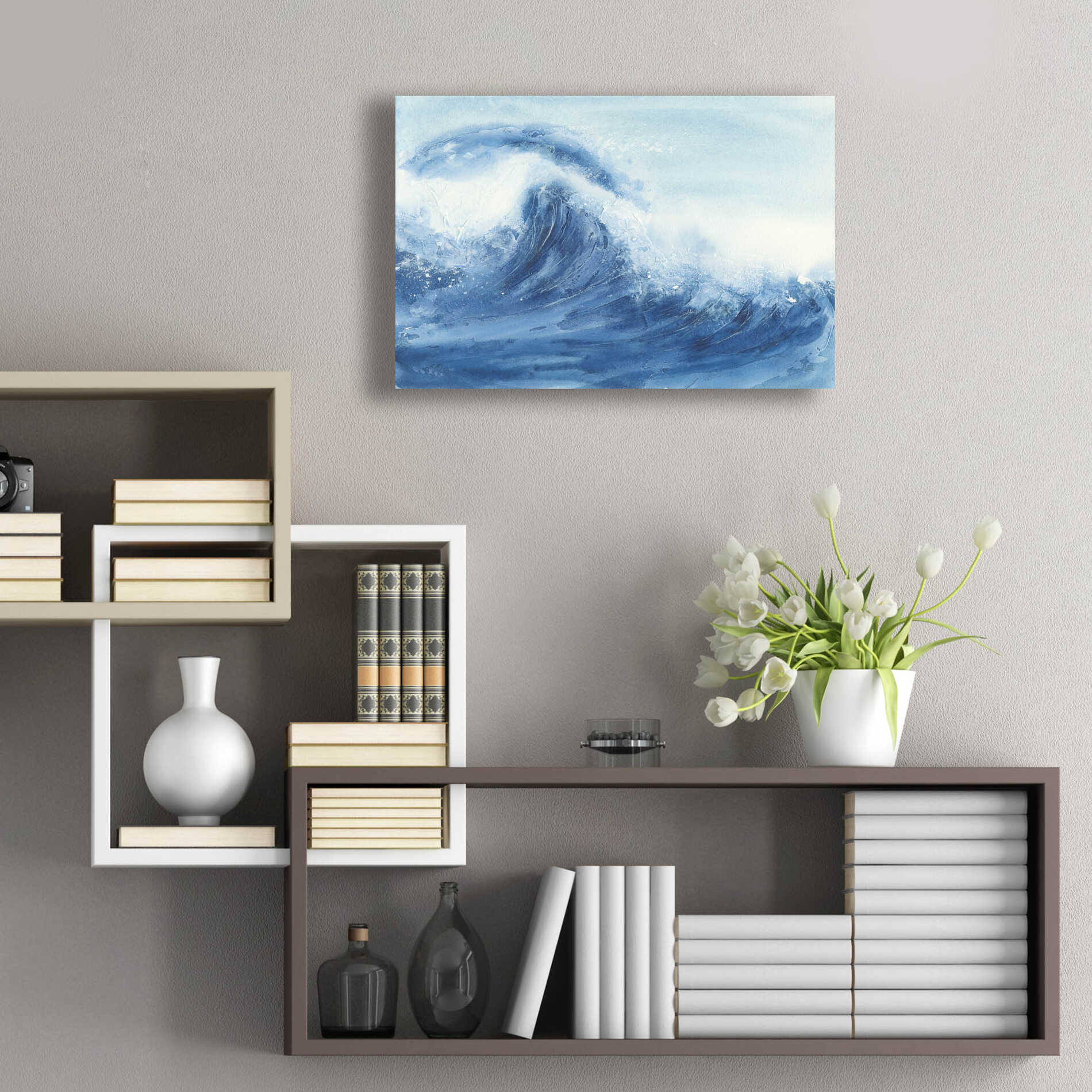 Epic Art 'Waves II' by Chris Paschke, Acrylic Glass Wall Art,24x16