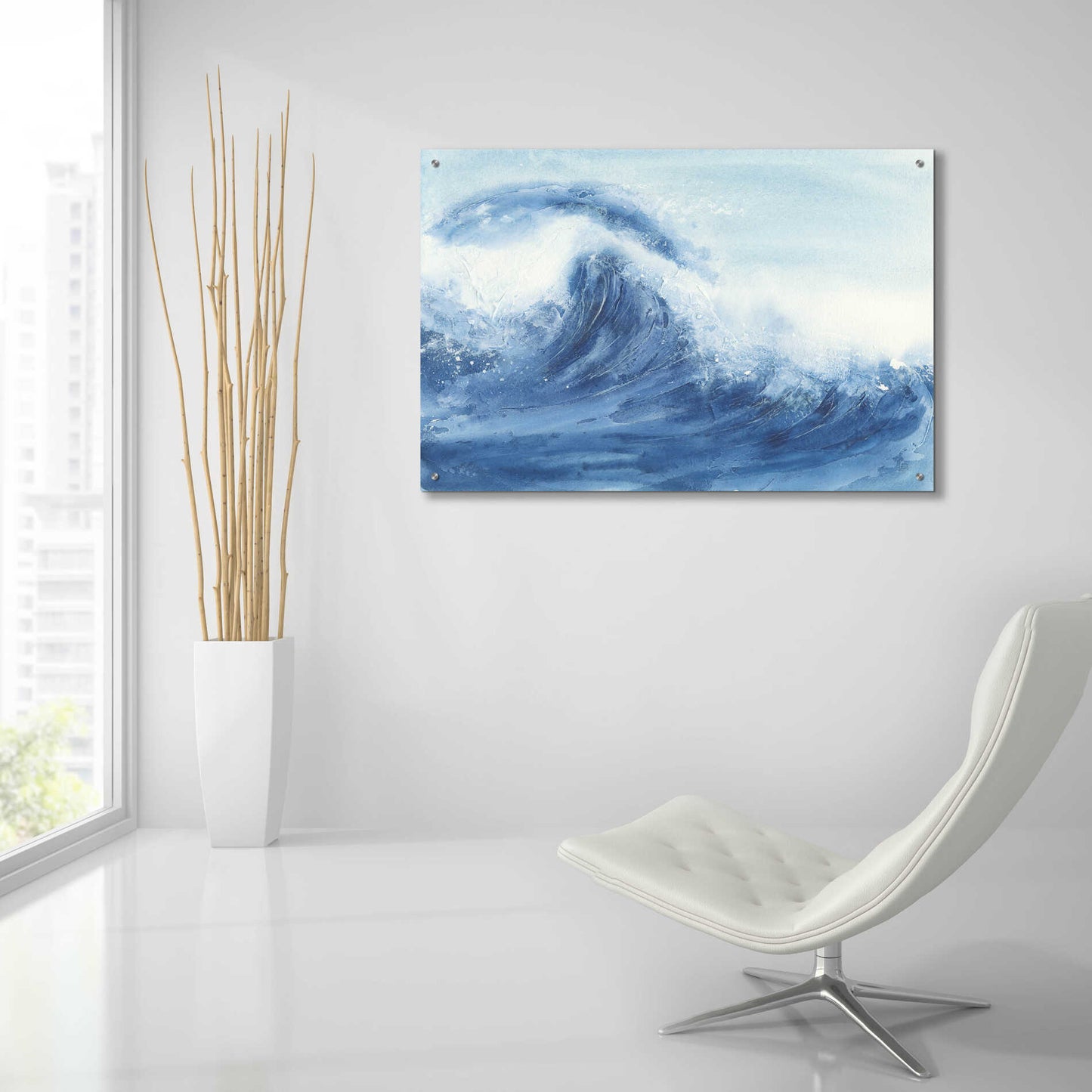 Epic Art 'Waves II' by Chris Paschke, Acrylic Glass Wall Art,36x24