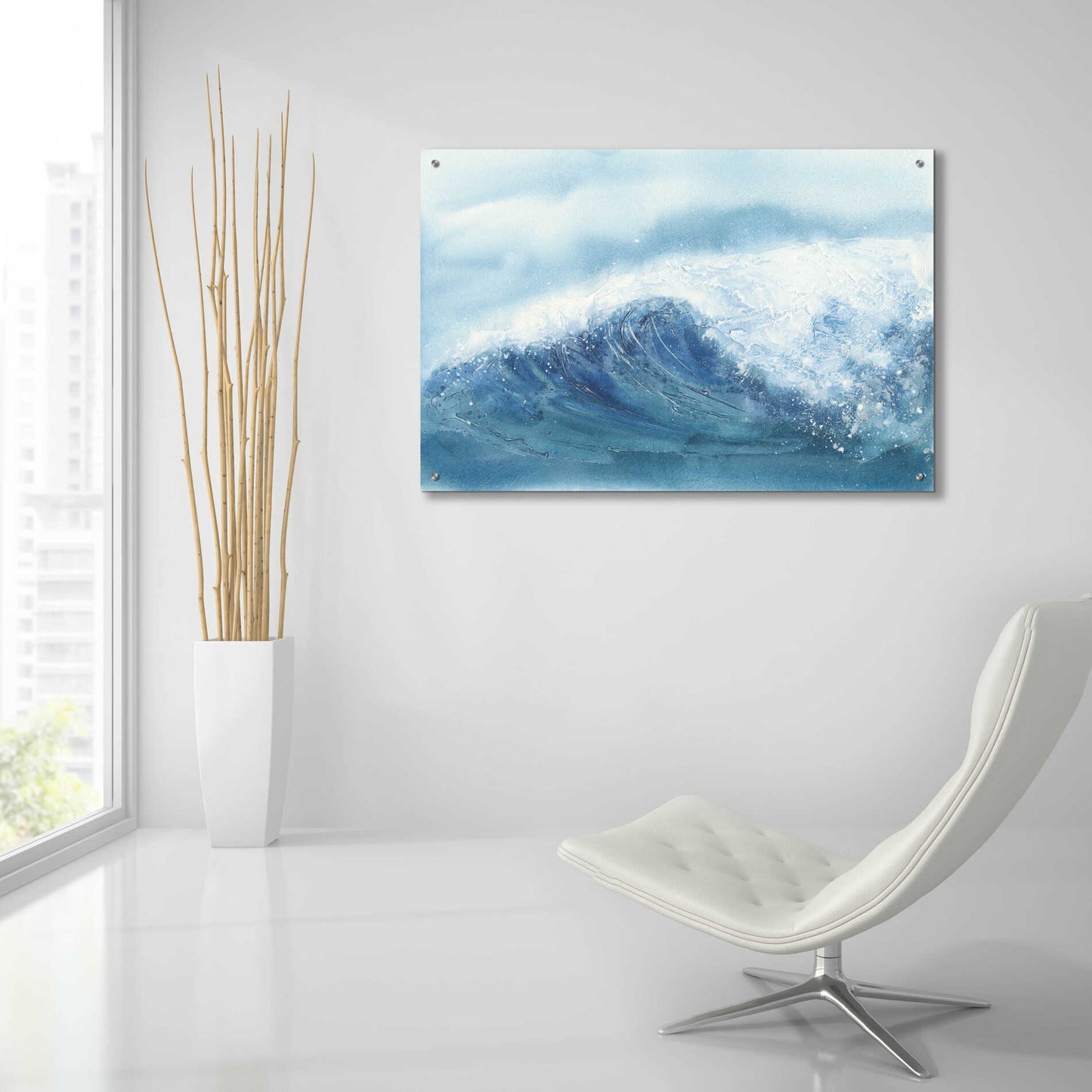 Epic Art 'Waves III' by Chris Paschke, Acrylic Glass Wall Art,36x24