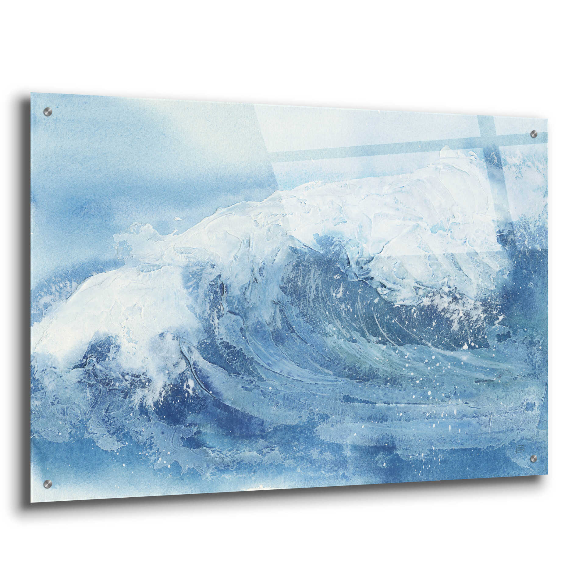 Epic Art 'Waves IV' by Chris Paschke, Acrylic Glass Wall Art,36x24