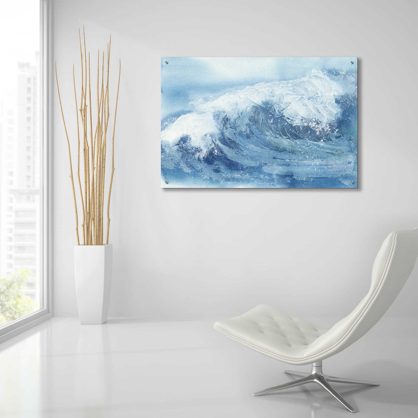 Epic Art 'Waves IV' by Chris Paschke, Acrylic Glass Wall Art,36x24