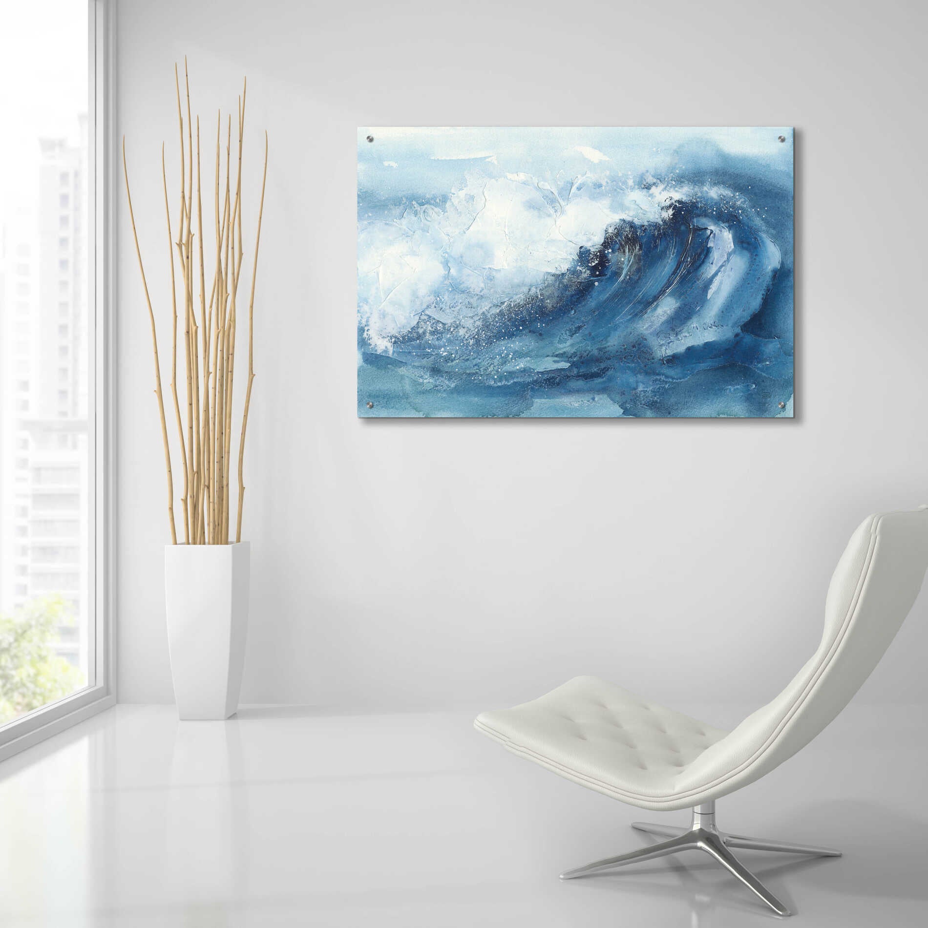 Epic Art 'Waves V' by Chris Paschke, Acrylic Glass Wall Art,36x24