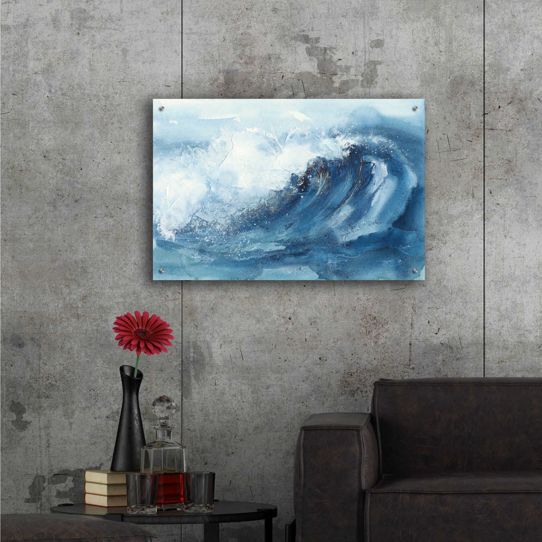 Epic Art 'Waves V' by Chris Paschke, Acrylic Glass Wall Art,36x24