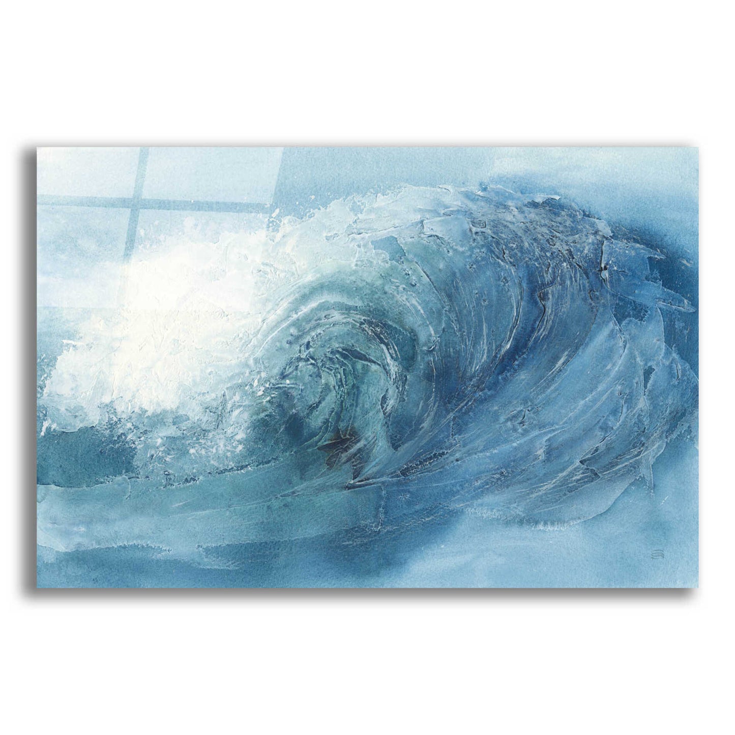 Epic Art 'Waves VI' by Chris Paschke, Acrylic Glass Wall Art,16x12