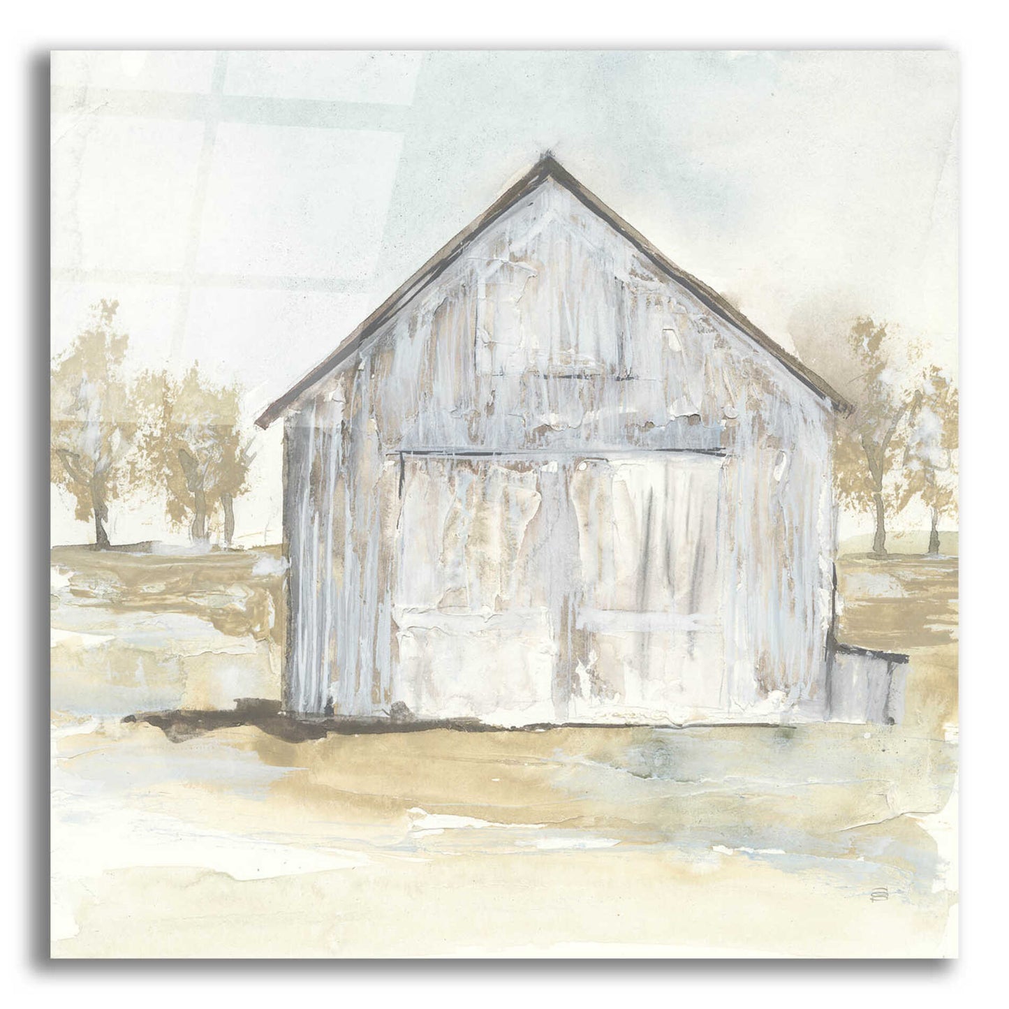 Epic Art 'White Barn I' by Chris Paschke, Acrylic Glass Wall Art