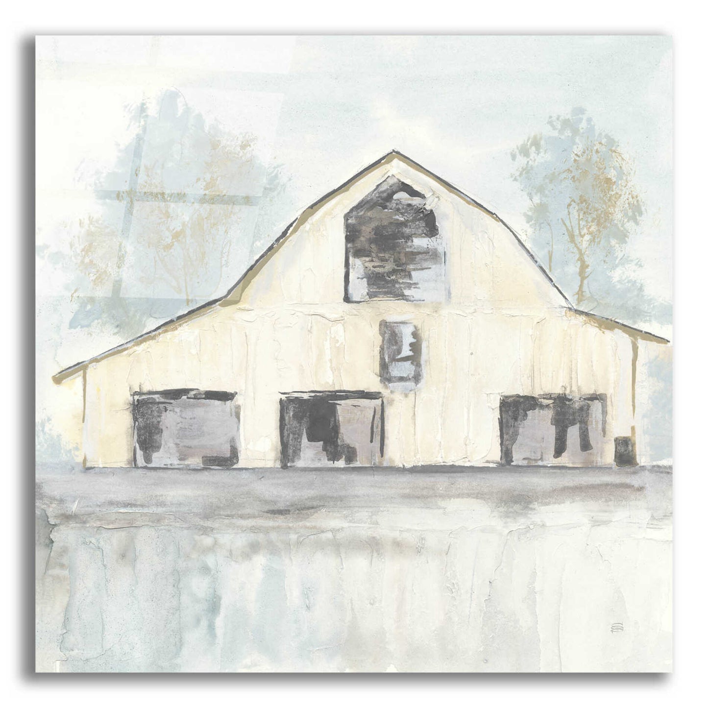 Epic Art 'White Barn V' by Chris Paschke, Acrylic Glass Wall Art