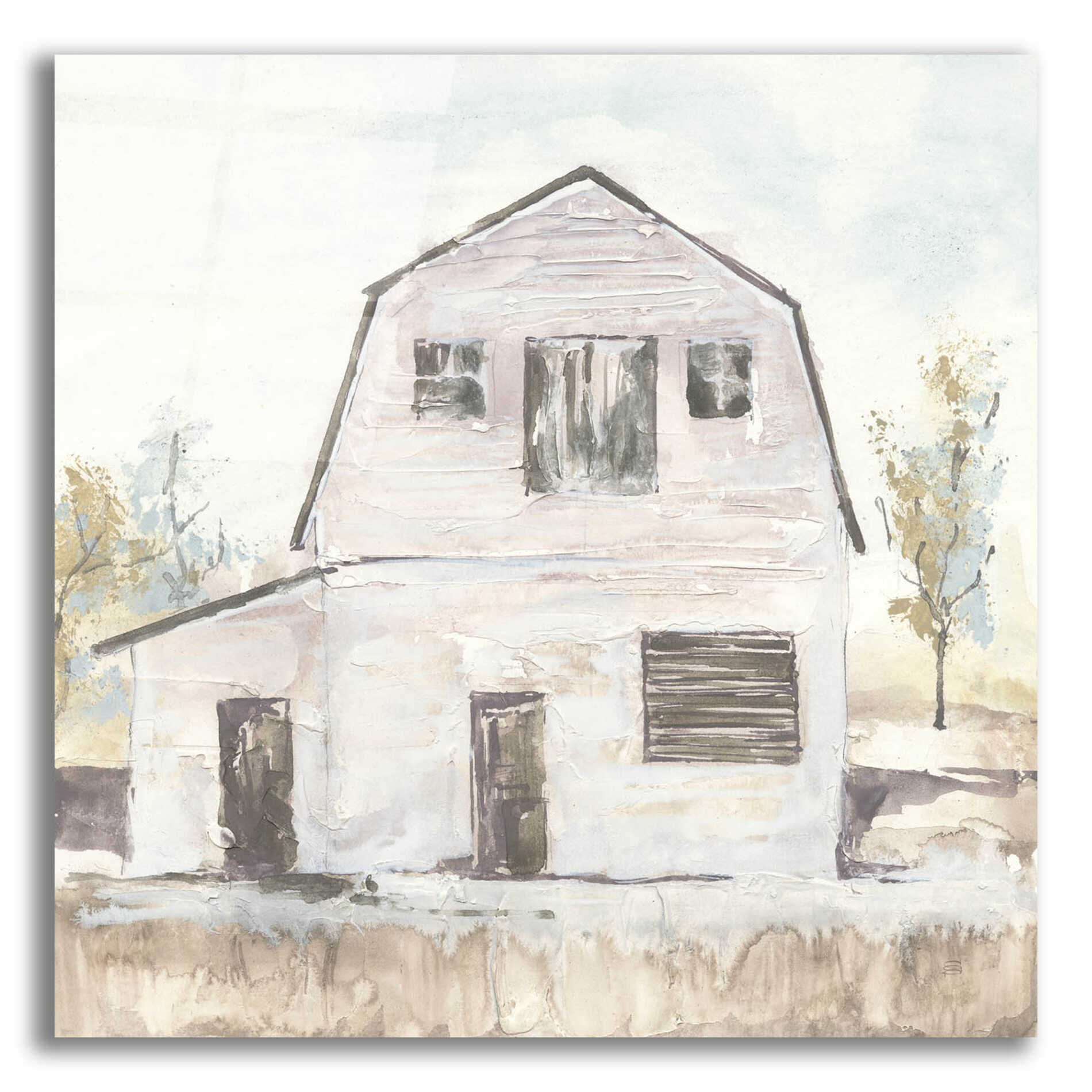 Epic Art 'White Barn VI' by Chris Paschke, Acrylic Glass Wall Art