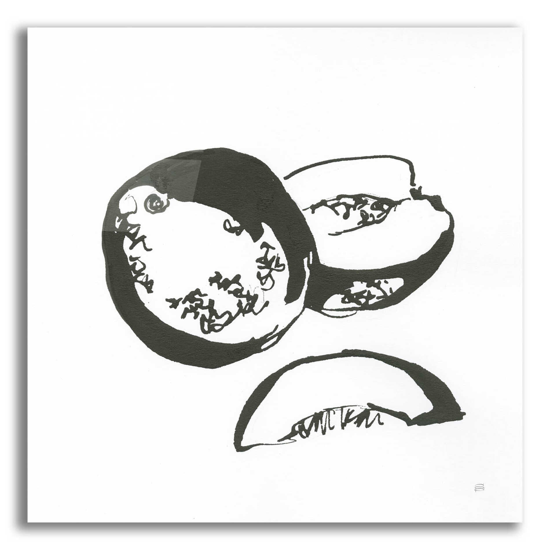 Epic Art 'Cantaloupe II BW' by Chris Paschke, Acrylic Glass Wall Art