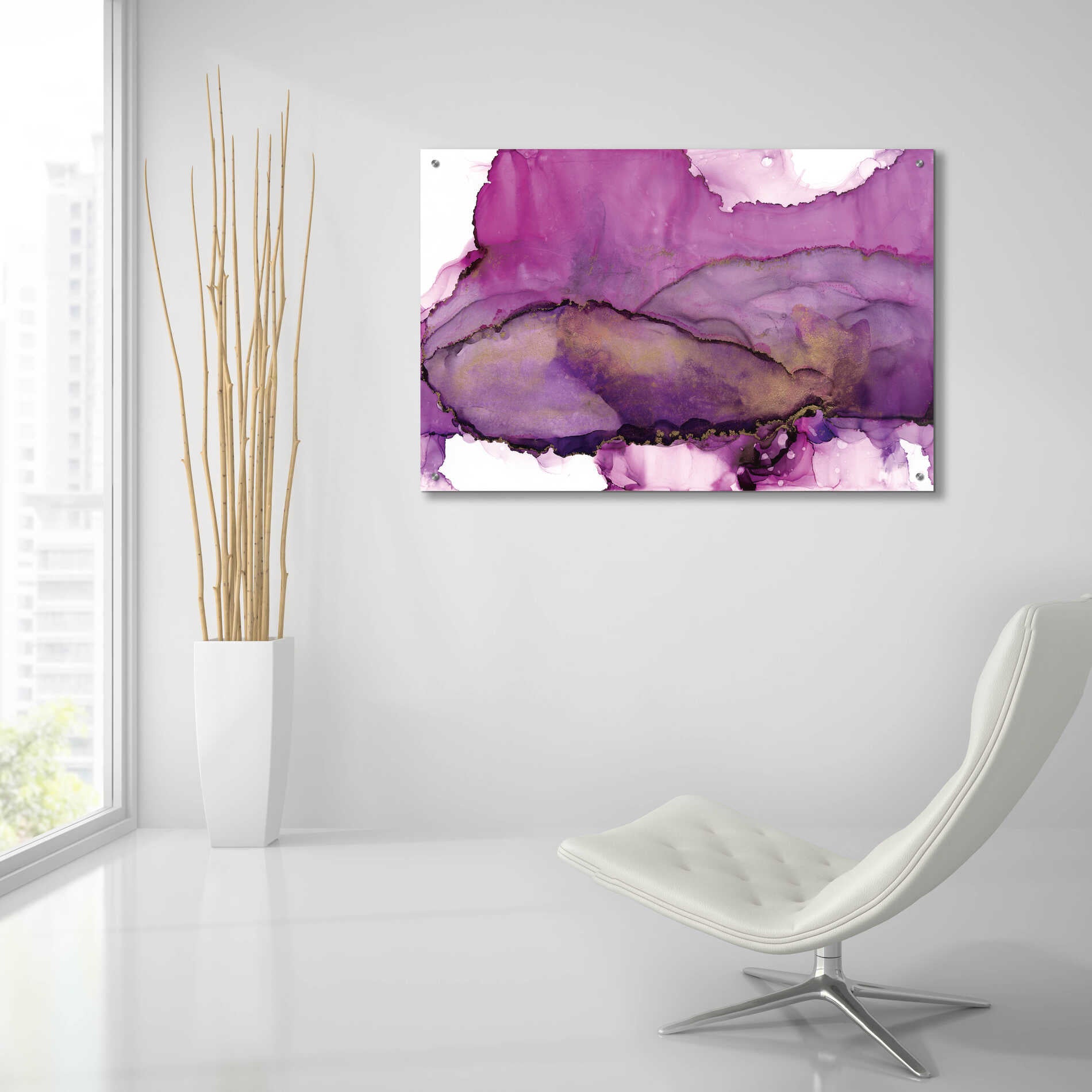 Epic Art 'Violet' by Chris Paschke, Acrylic Glass Wall Art,36x24