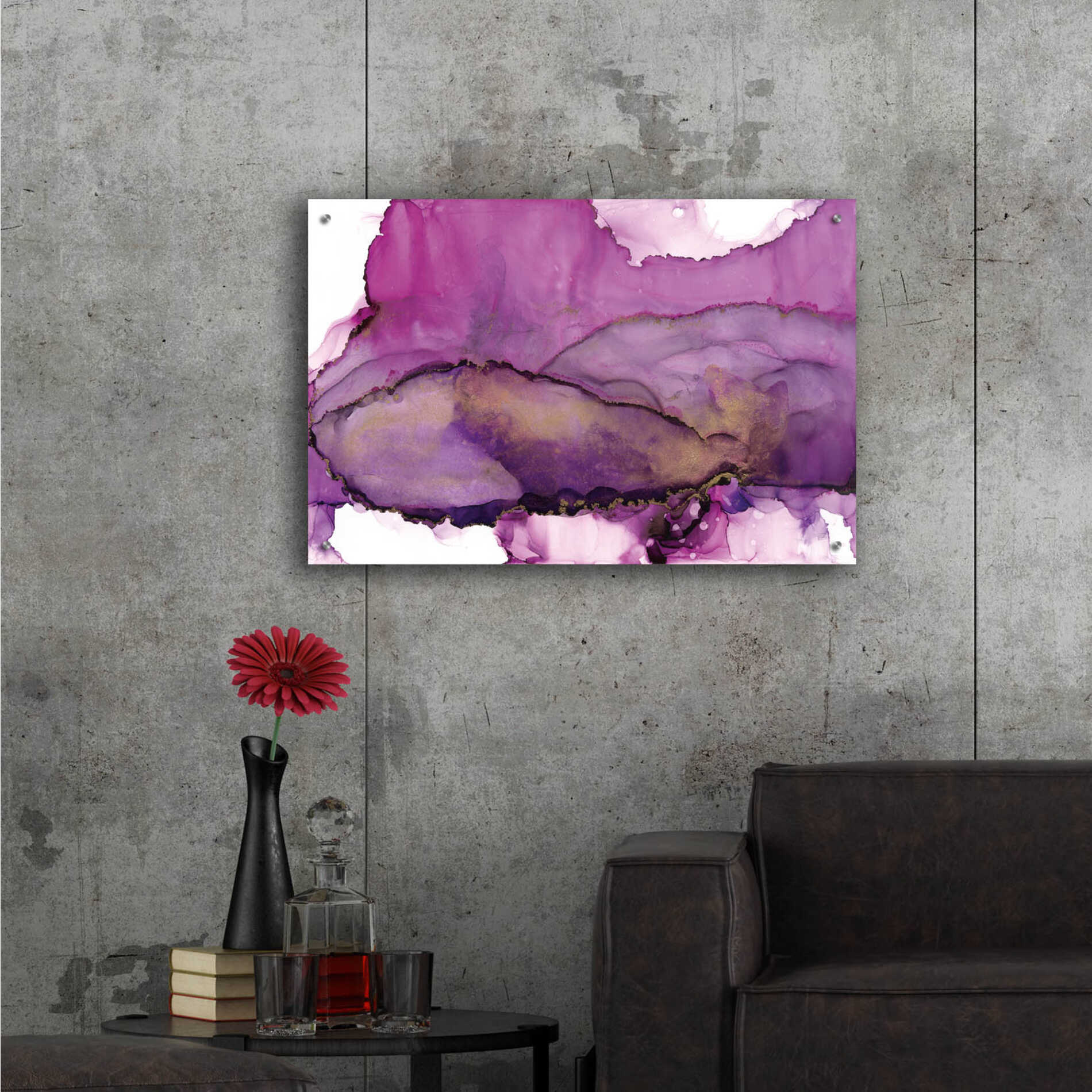 Epic Art 'Violet' by Chris Paschke, Acrylic Glass Wall Art,36x24