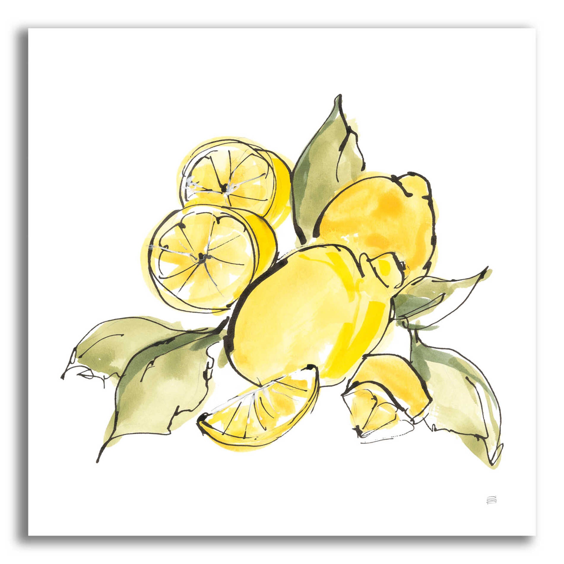 Epic Art 'Lemon Still Life III' by Chris Paschke, Acrylic Glass Wall Art