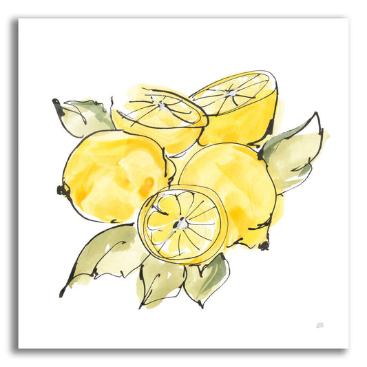 Epic Art 'Lemon Still Life IV' by Chris Paschke, Acrylic Glass Wall Art