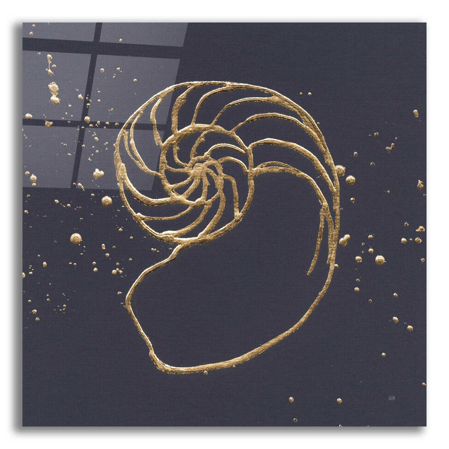 Epic Art 'Gold Nautilus II' by Chris Paschke, Acrylic Glass Wall Art