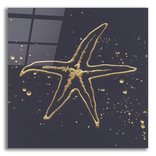 Epic Art 'Gold Starfish I' by Chris Paschke, Acrylic Glass Wall Art