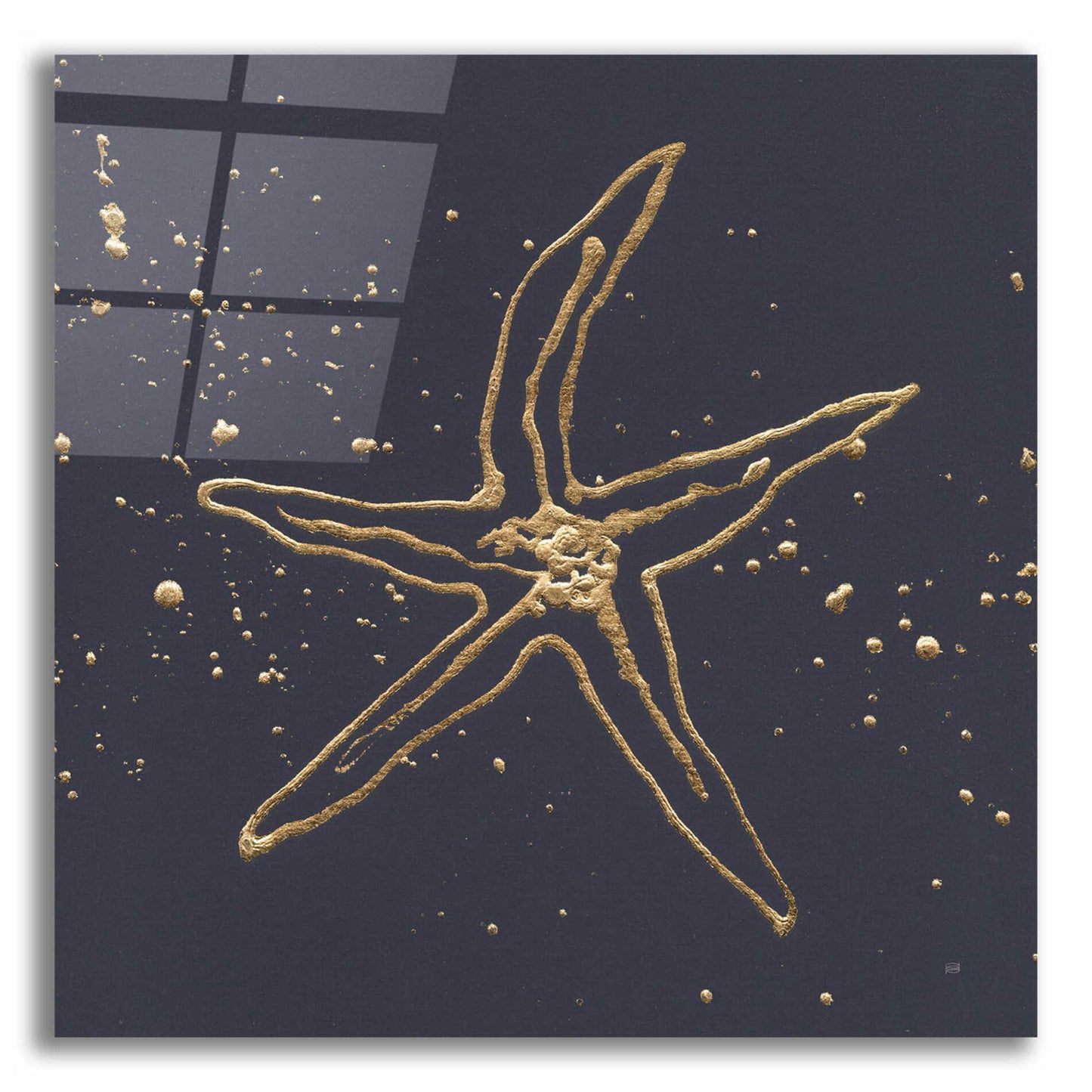 Epic Art 'Gold Starfish II' by Chris Paschke, Acrylic Glass Wall Art