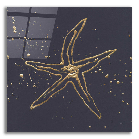 Epic Art 'Gold Starfish II' by Chris Paschke, Acrylic Glass Wall Art