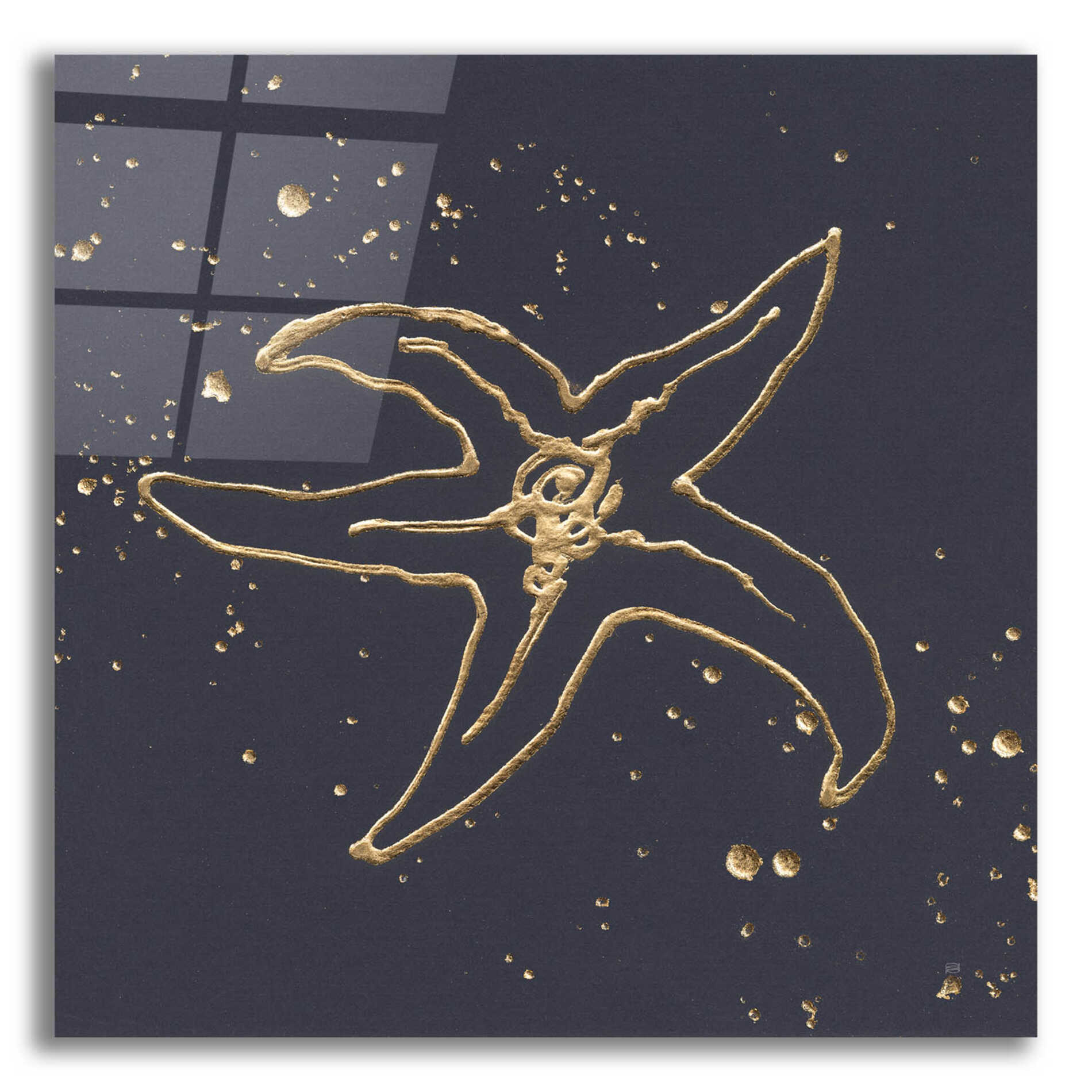 Epic Art 'Gold Starfish III' by Chris Paschke, Acrylic Glass Wall Art