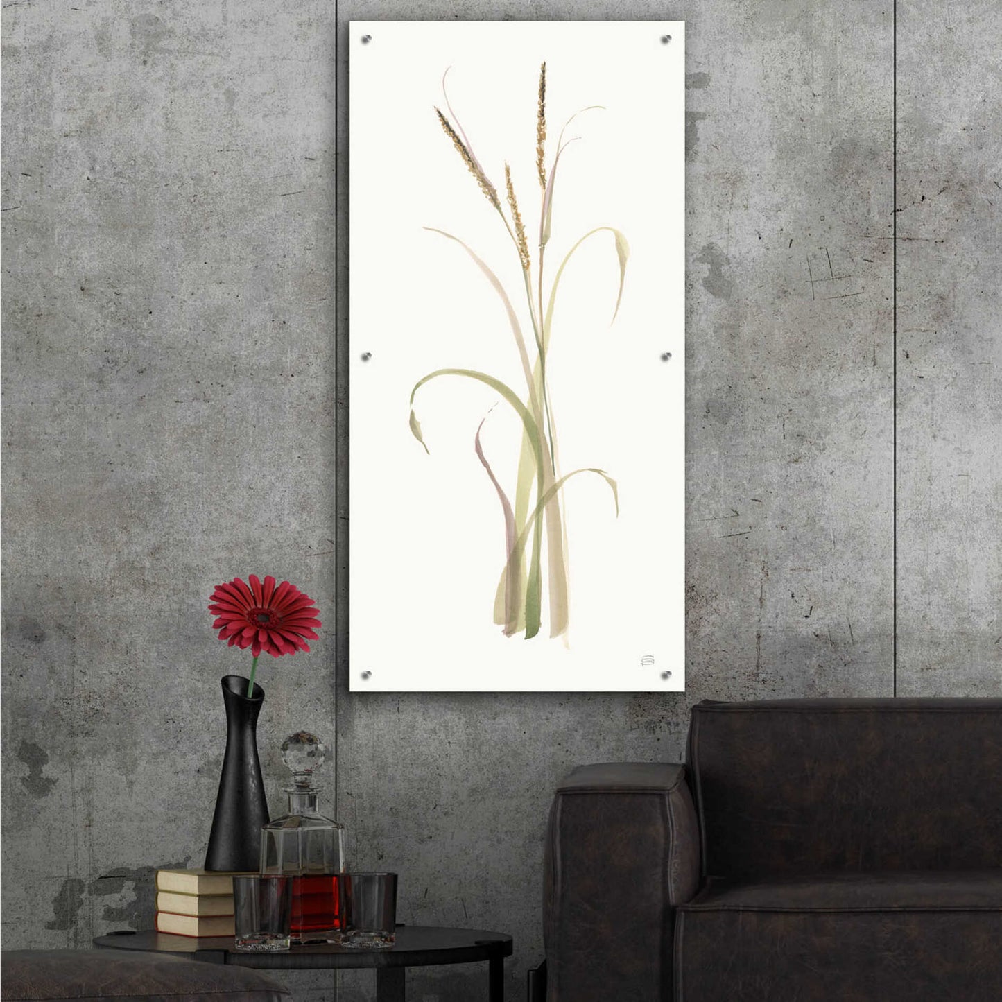 Epic Art 'Lyme Grass' by Chris Paschke, Acrylic Glass Wall Art,24x48