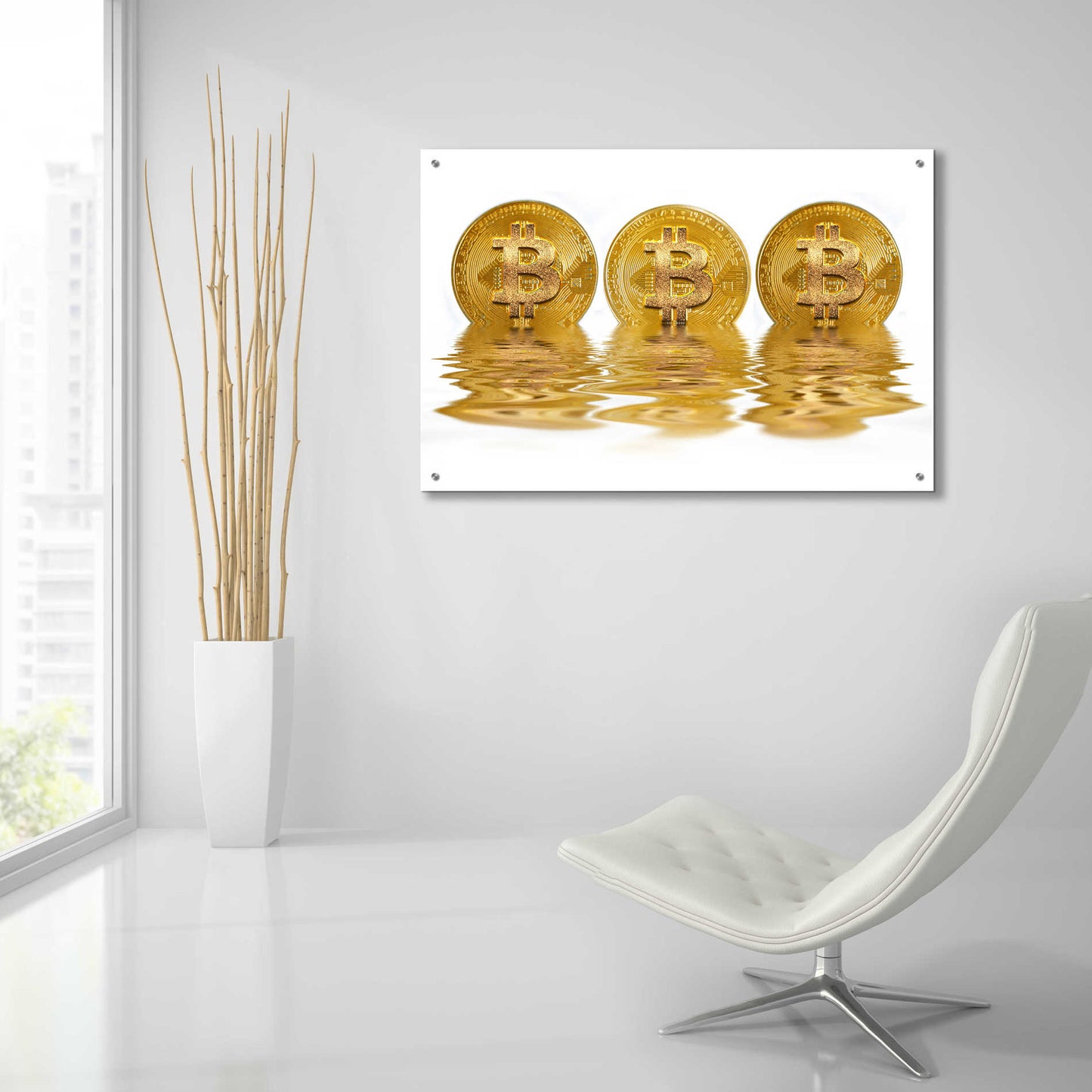 Epic Art 'Liquid Gold' by Andrea Haase Acrylic Glass Wall Art,36x24