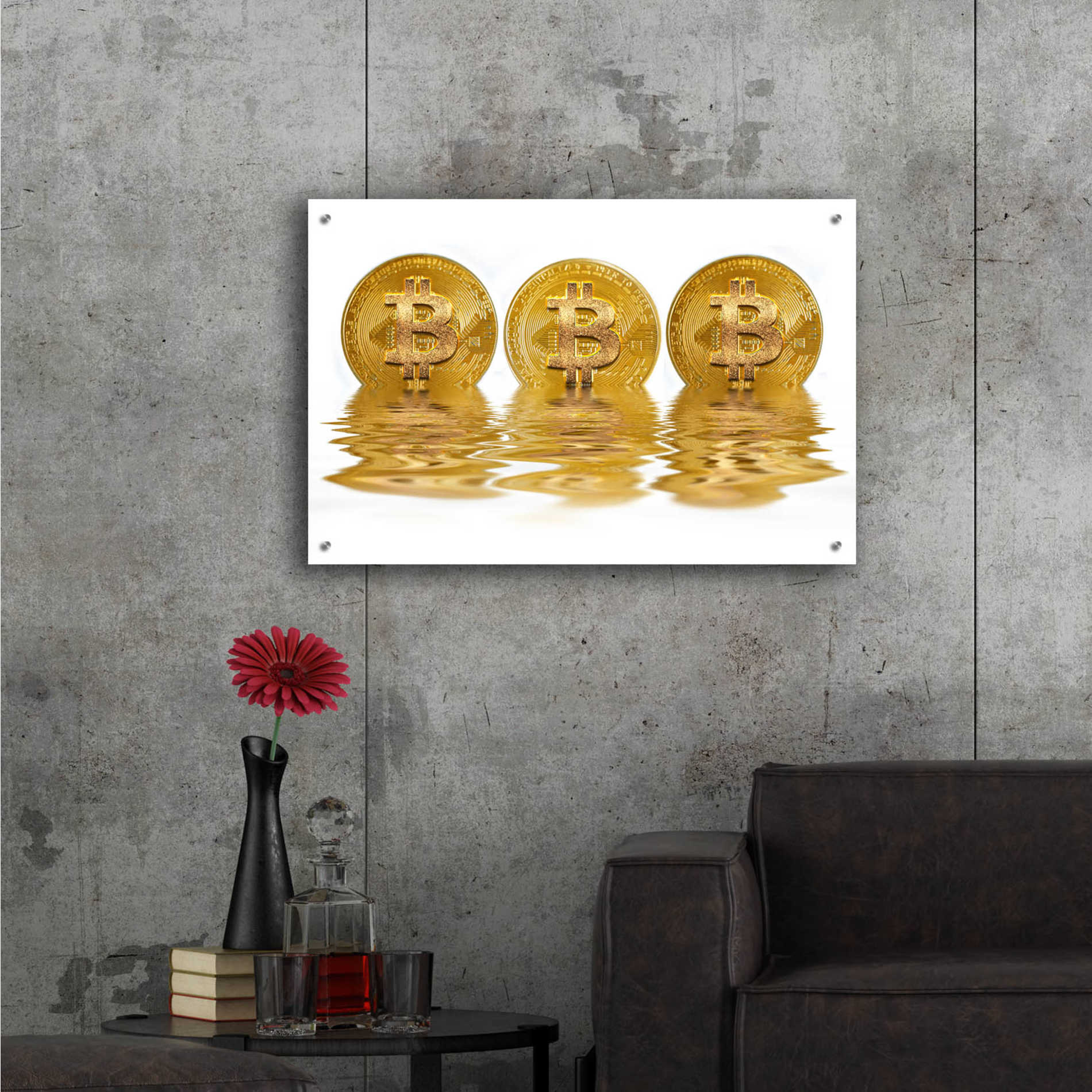 Epic Art 'Liquid Gold' by Andrea Haase Acrylic Glass Wall Art,36x24