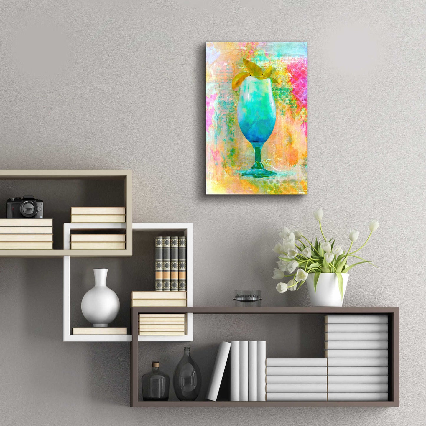 Epic Art 'Cocktail Night' by Andrea Haase Acrylic Glass Wall Art,16x24