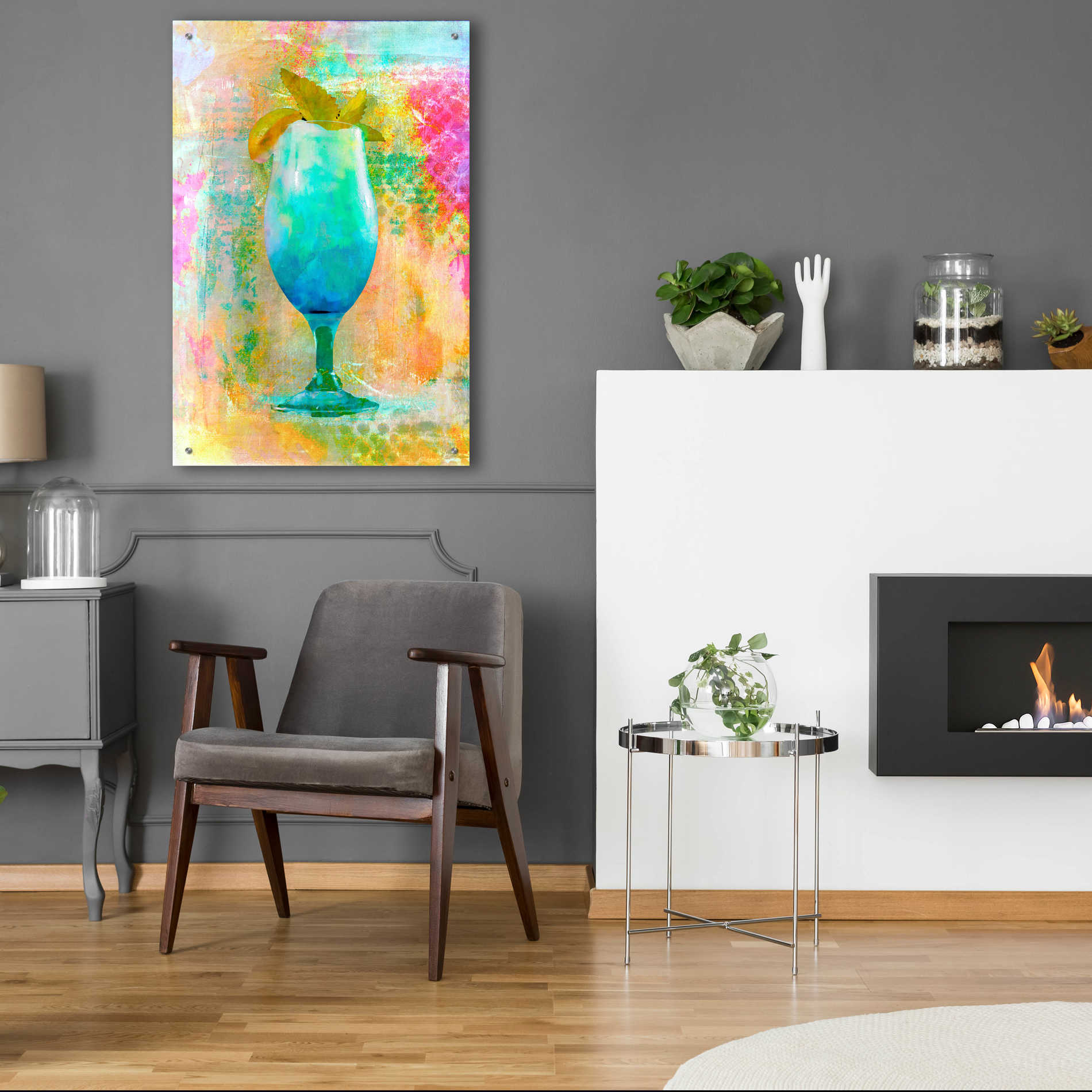 Epic Art 'Cocktail Night' by Andrea Haase Acrylic Glass Wall Art,24x36