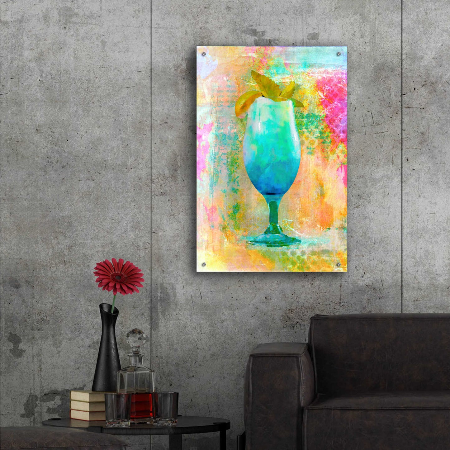 Epic Art 'Cocktail Night' by Andrea Haase Acrylic Glass Wall Art,24x36