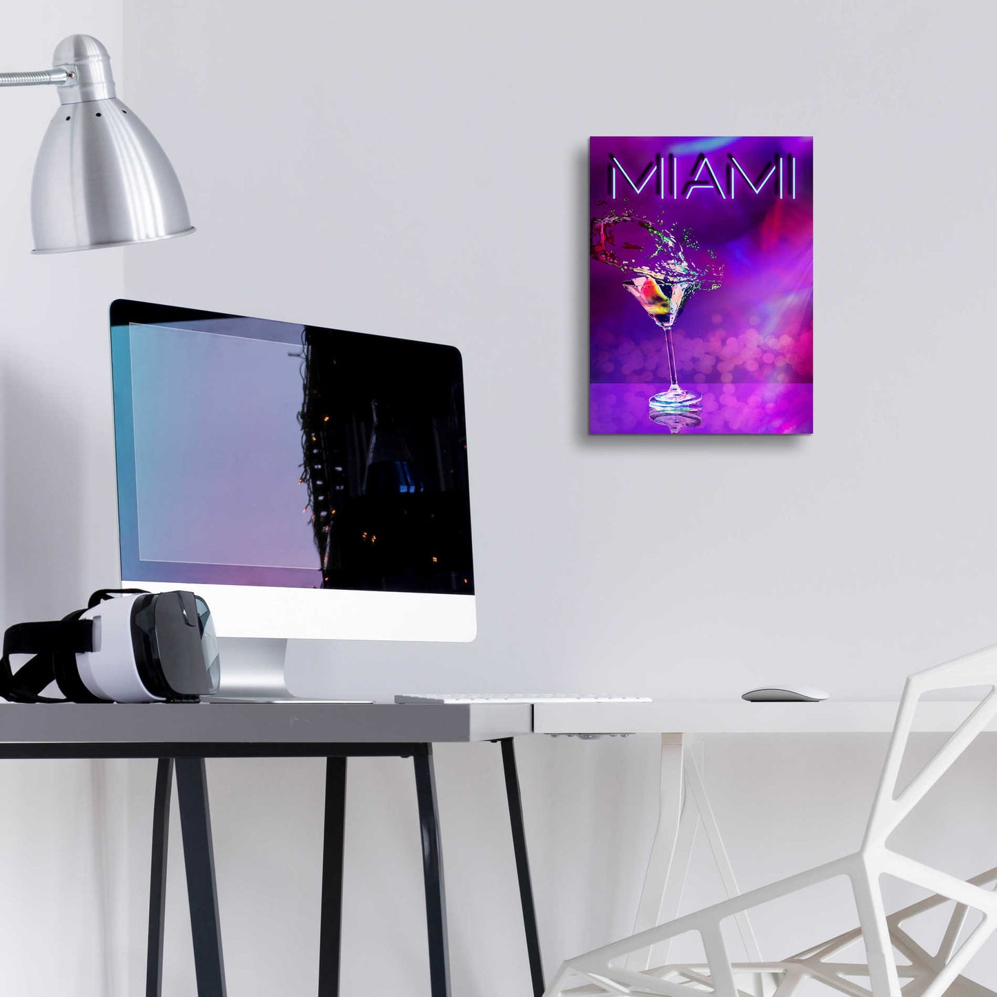 Epic Art 'Miami Party Night' by Andrea Haase Acrylic Glass Wall Art,12x16