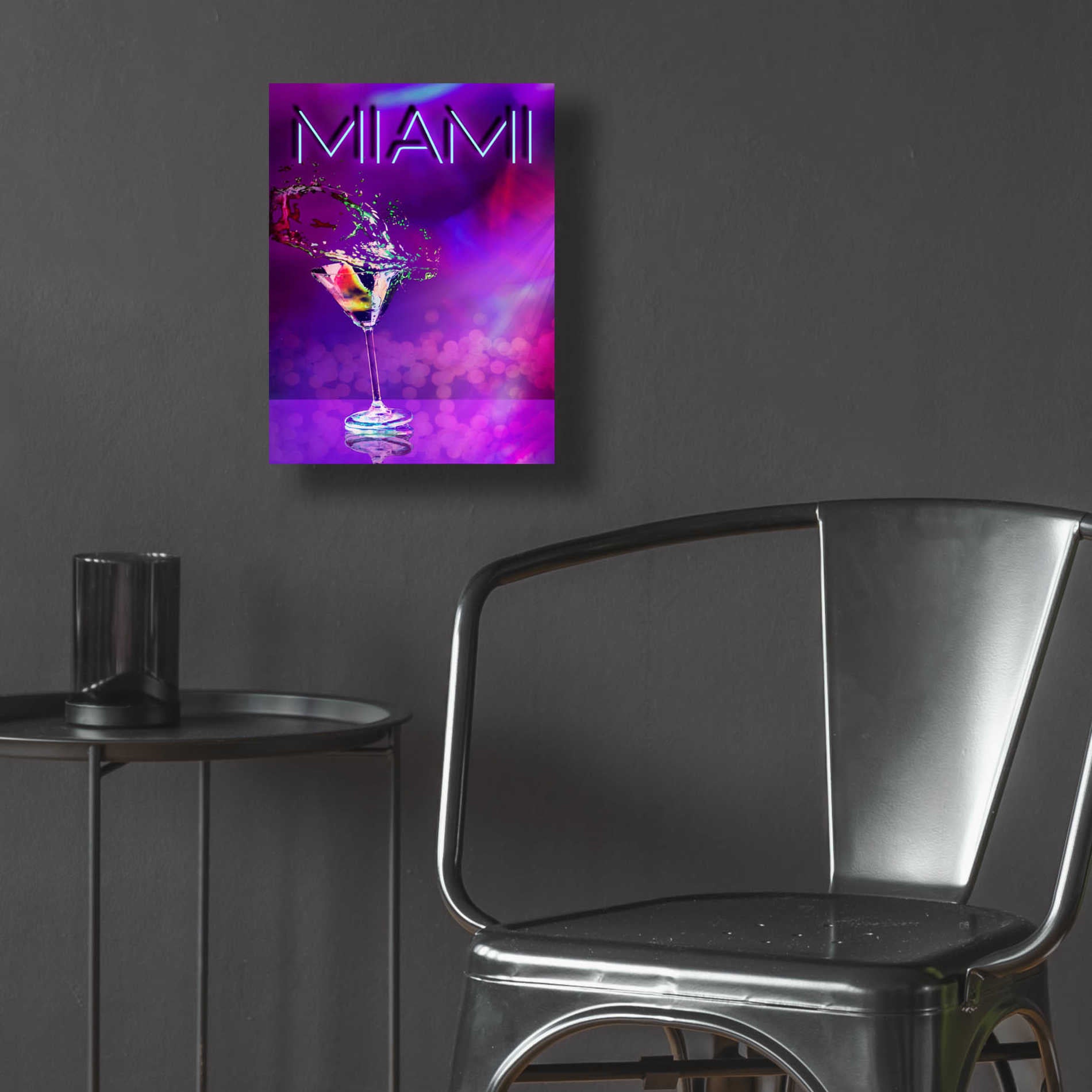 Epic Art 'Miami Party Night' by Andrea Haase Acrylic Glass Wall Art,12x16