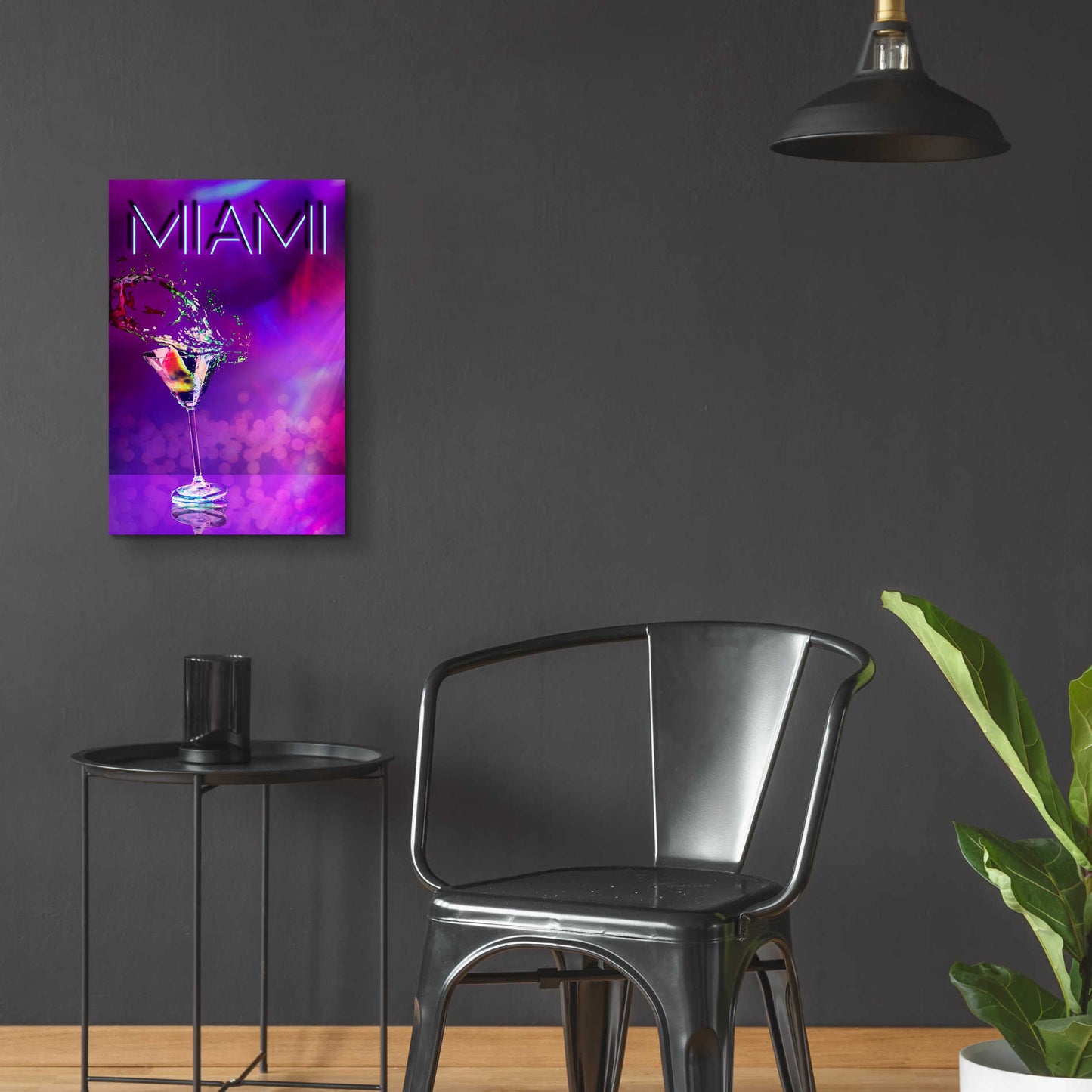 Epic Art 'Miami Party Night' by Andrea Haase Acrylic Glass Wall Art,16x24