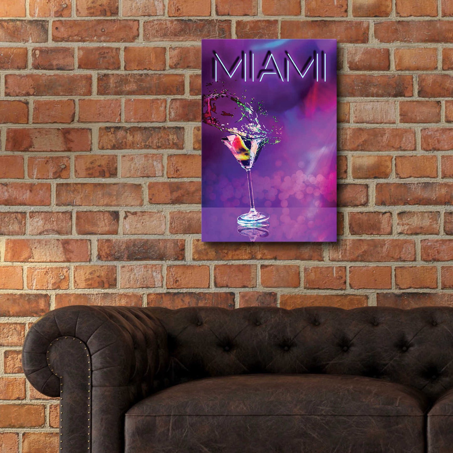 Epic Art 'Miami Party Night' by Andrea Haase Acrylic Glass Wall Art,16x24