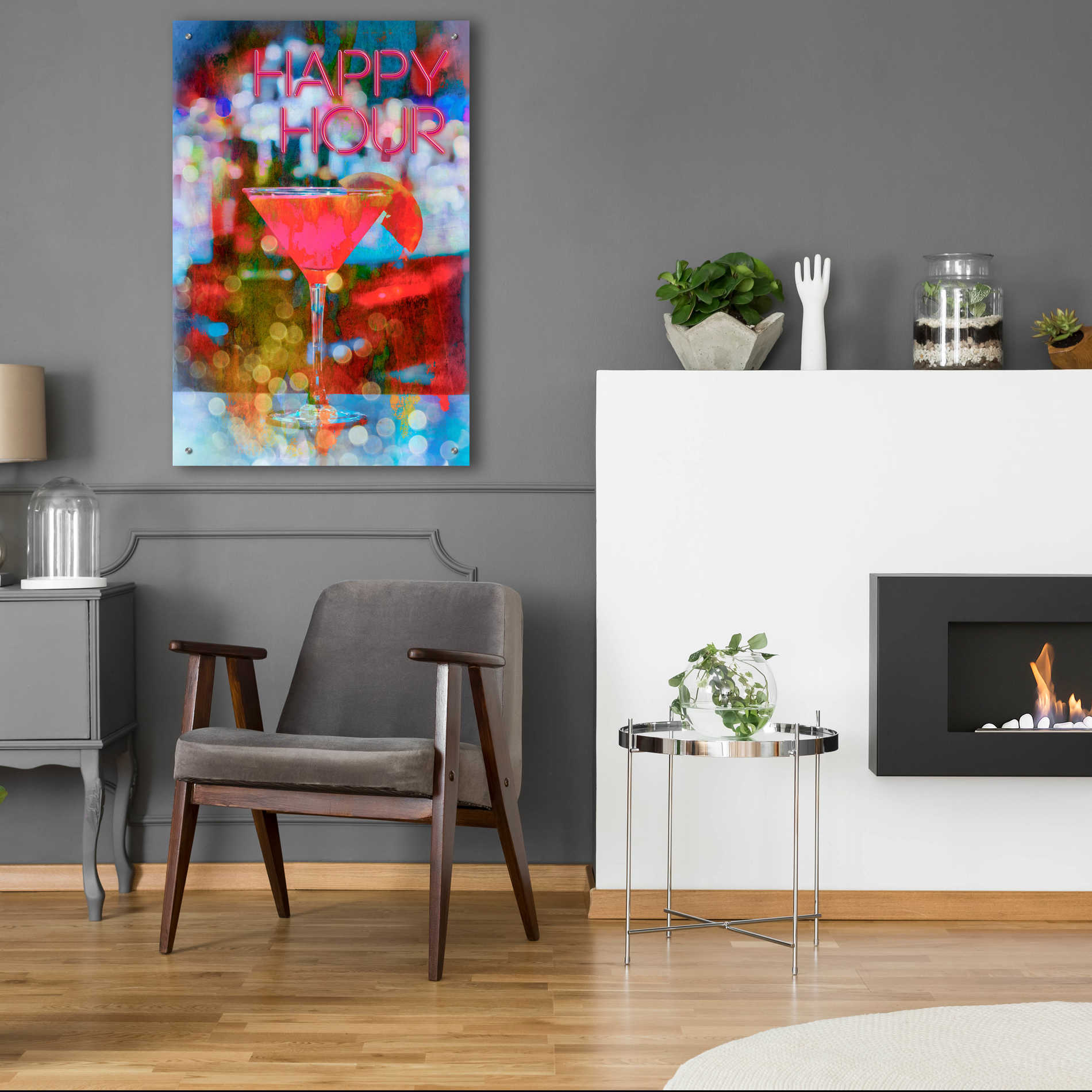 Epic Art 'Happy Hour' by Andrea Haase Acrylic Glass Wall Art,24x36