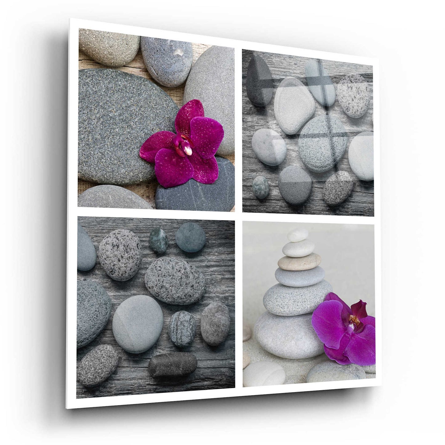 Epic Art 'Zen Orchid Collage' by Andrea Haase Acrylic Glass Wall Art,12x12