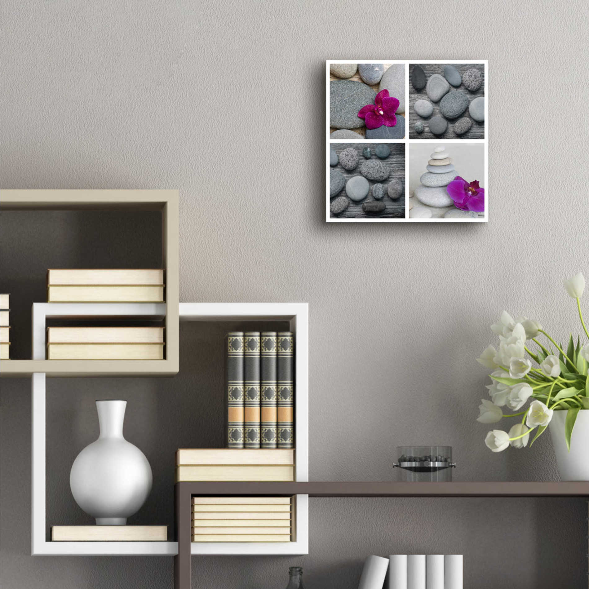 Epic Art 'Zen Orchid Collage' by Andrea Haase Acrylic Glass Wall Art,12x12