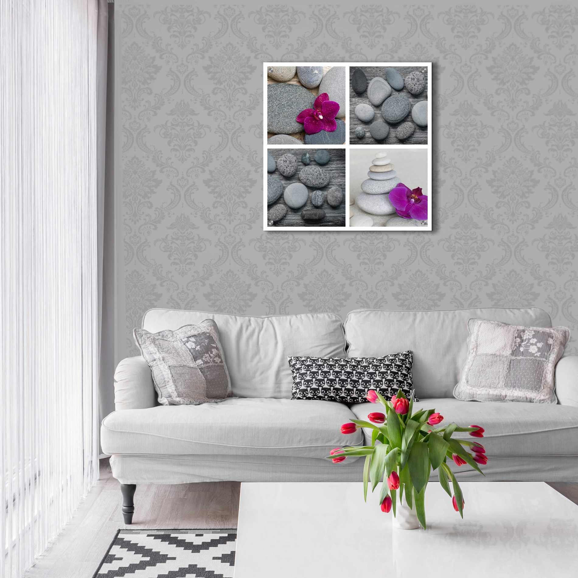 Epic Art 'Zen Orchid Collage' by Andrea Haase Acrylic Glass Wall Art,24x24