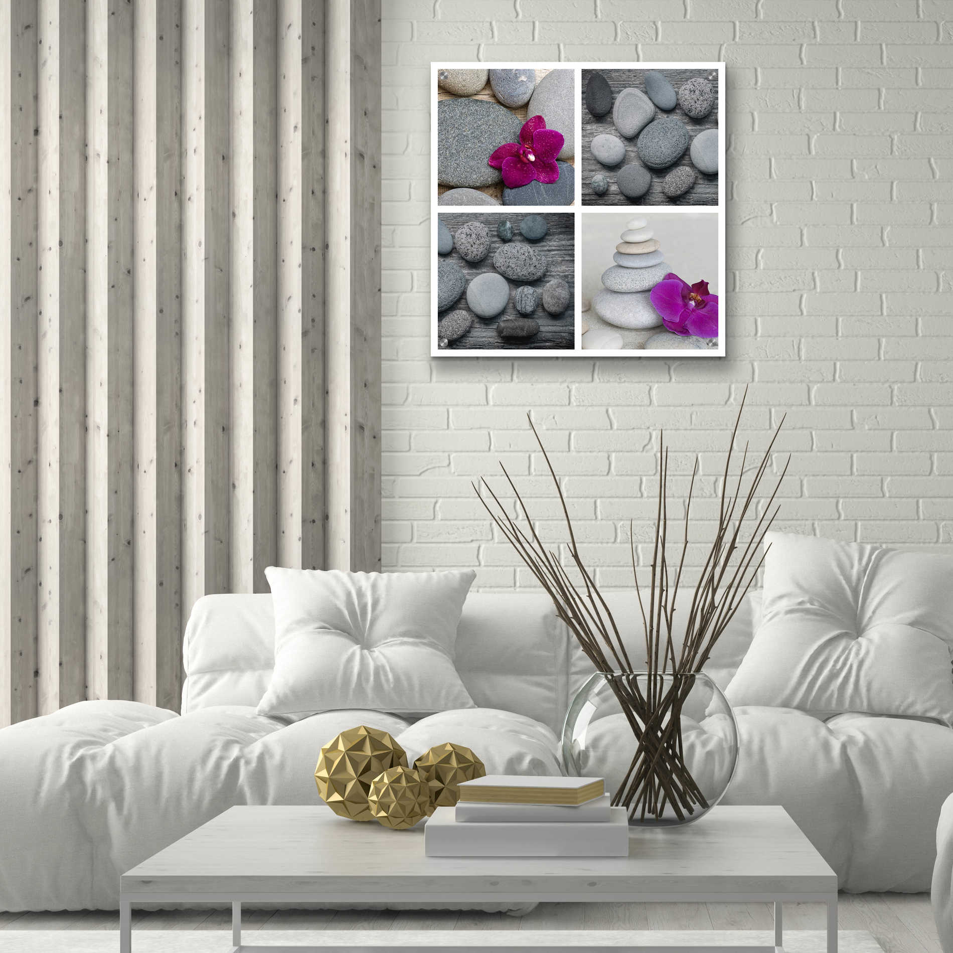 Epic Art 'Zen Orchid Collage' by Andrea Haase Acrylic Glass Wall Art,24x24