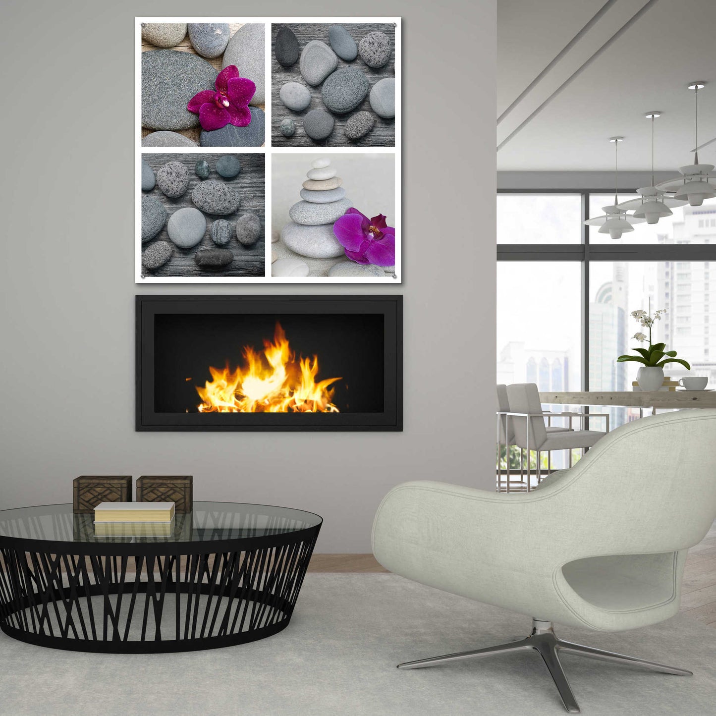 Epic Art 'Zen Orchid Collage' by Andrea Haase Acrylic Glass Wall Art,36x36