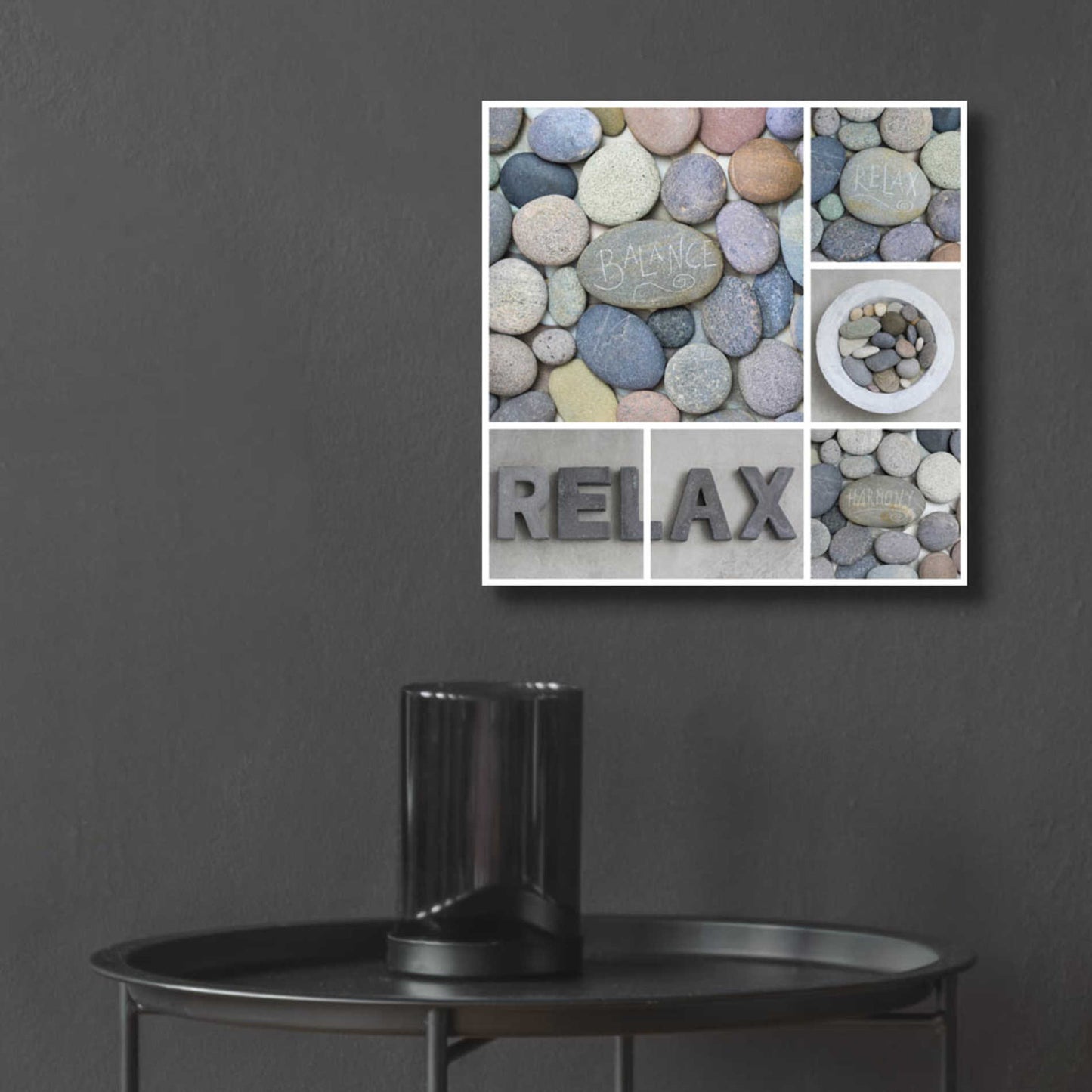 Epic Art 'Zen Pebble Relax Collage' by Andrea Haase Acrylic Glass Wall Art,12x12