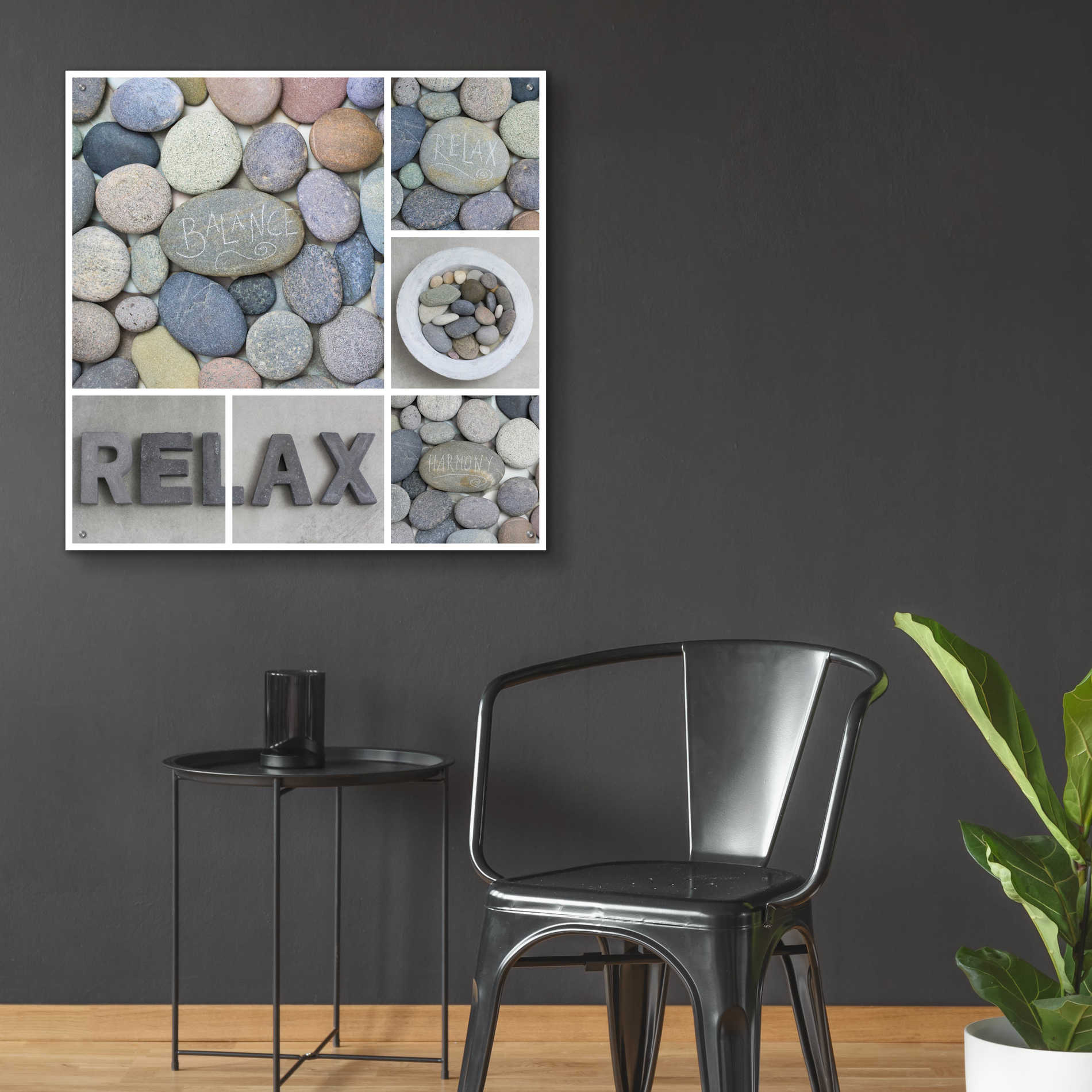 Epic Art 'Zen Pebble Relax Collage' by Andrea Haase Acrylic Glass Wall Art,36x36