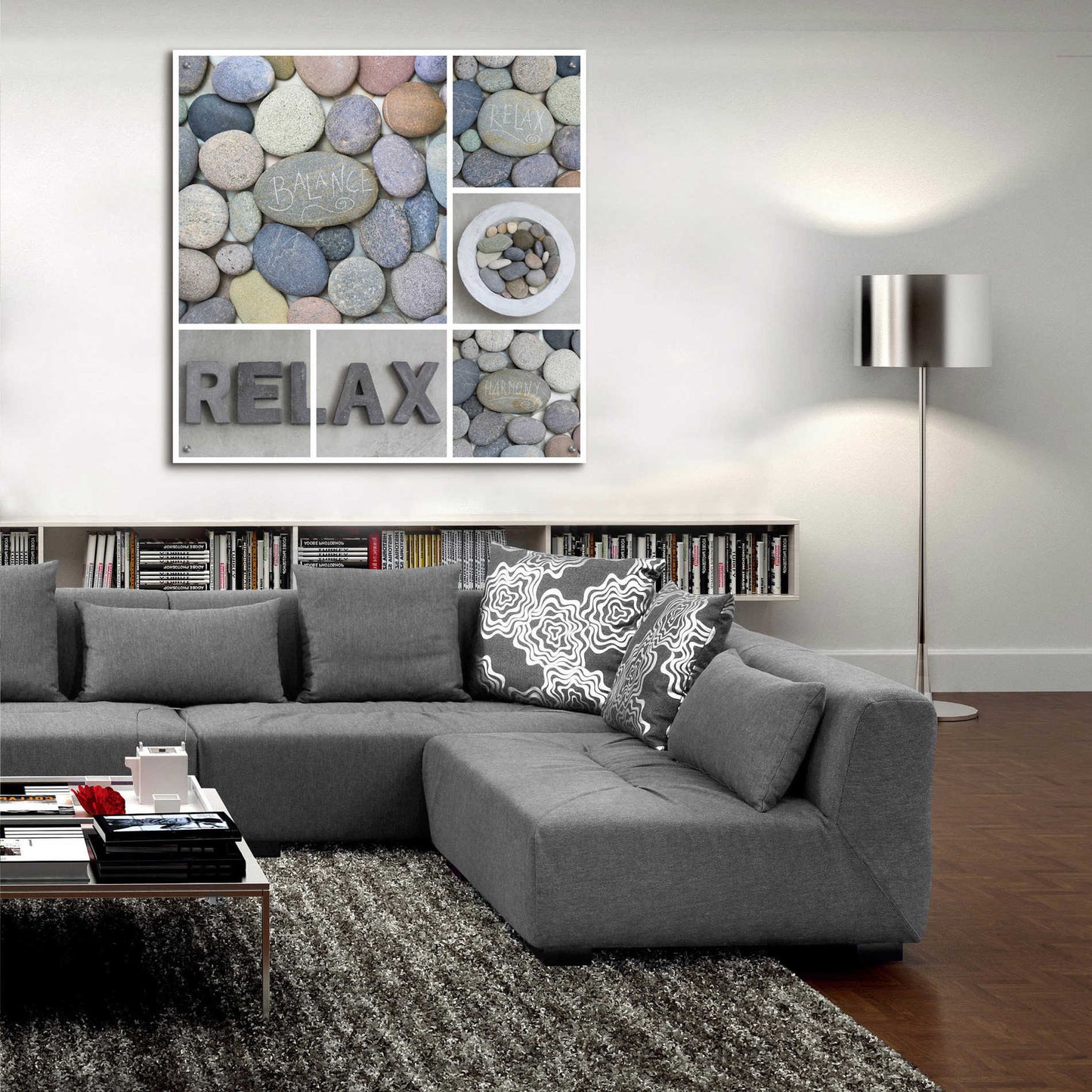 Epic Art 'Zen Pebble Relax Collage' by Andrea Haase Acrylic Glass Wall Art,36x36