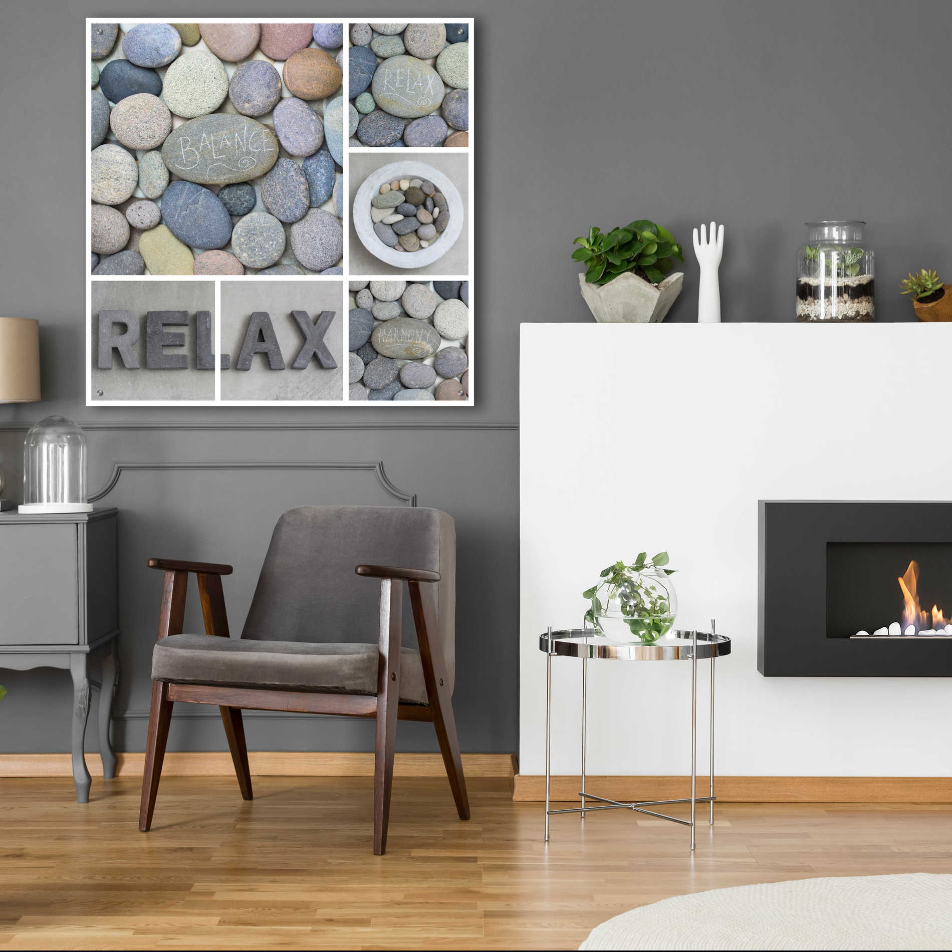 Epic Art 'Zen Pebble Relax Collage' by Andrea Haase Acrylic Glass Wall Art,36x36