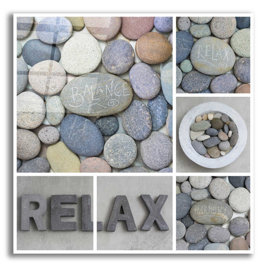 Epic Art 'Zen Pebble Relax Collage' by Andrea Haase Acrylic Glass Wall Art